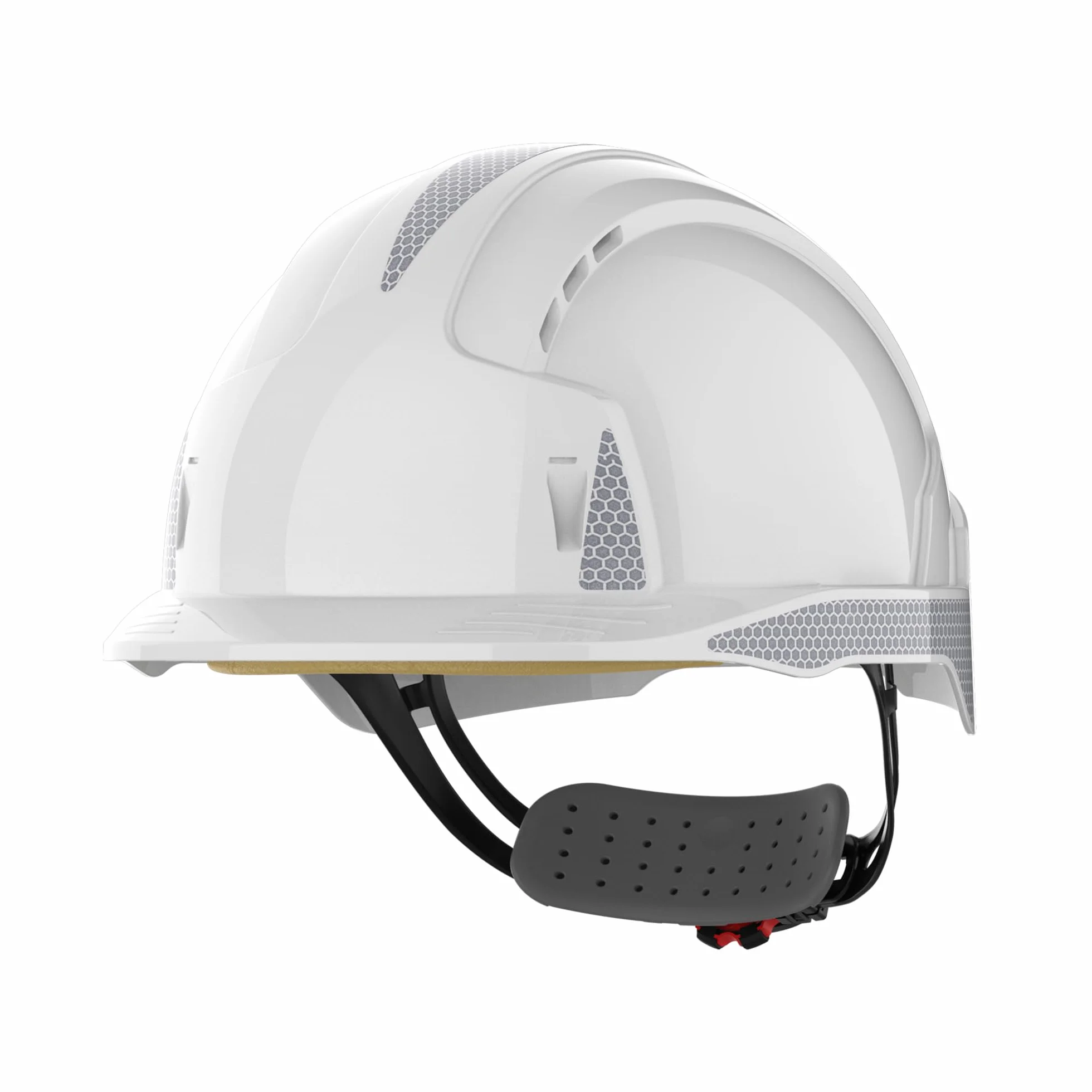 JSP EVOLITE Casco de Seguridad Ligero CR2 Wheel Ratchet - Ventilado - Blanco - Comodidad Superior - Ajuste Preciso - Casco de Obra Homologado para Ingeniería y Mantenimiento Industrial - EN 397