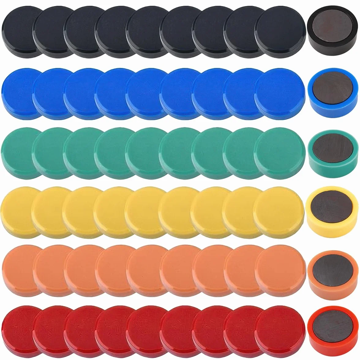 60 Piezas Imanes Pizarra Magnetica Redondo, Minijarrones Magneticos para Nevera