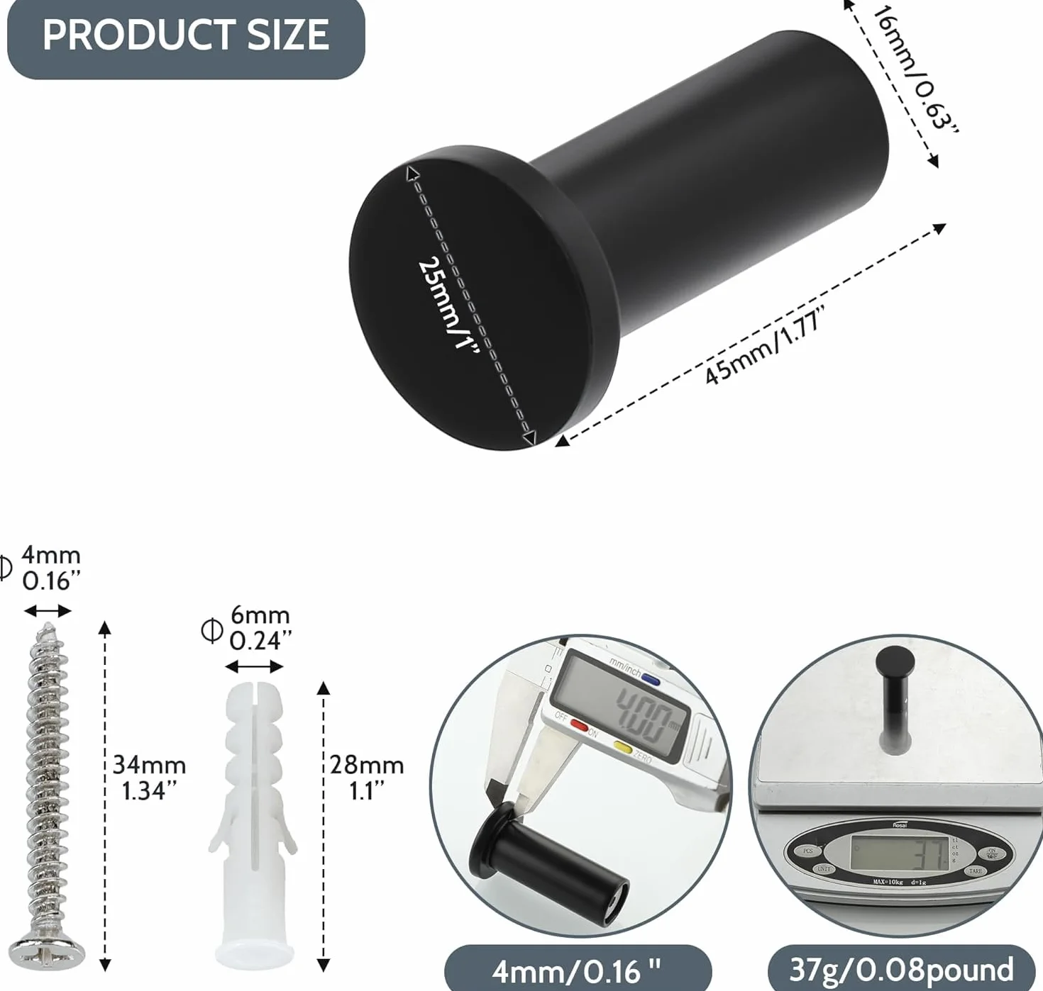 SAYAYO Gancho Pared, Colgador Pared Negro Gancho Toalla Baño de Acero inoxidable 2 Piezas Ganchos de Decoración para Baño, Dormitorio y Cocina, EGOY001Y-B-2P