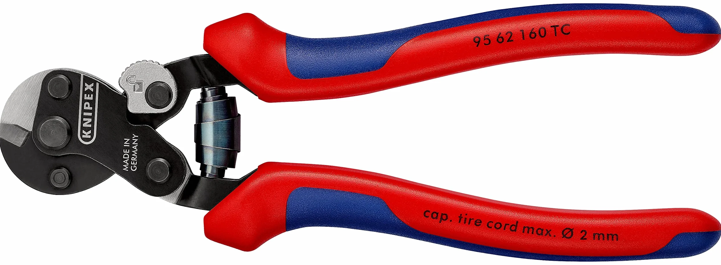 KNIPEX Cortacables para cable trenzado Para cuerdas de neumáticos con mangos multicomponente 160 mm, 95 62 160 TC