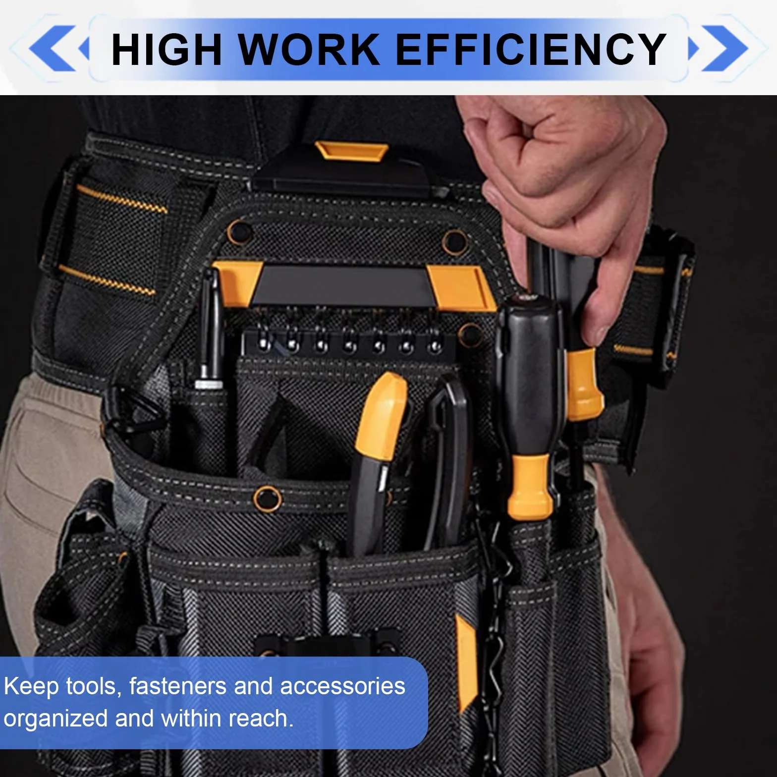 Porta Herramientas Cintura Tou-Ct, Bolsa para Herramientas Tool Bag Clip Tou-Ct-150, Bolsa Herramientas Electricista Cinturon Portaherramientas Tb-ct-150sp, 3 Unidad