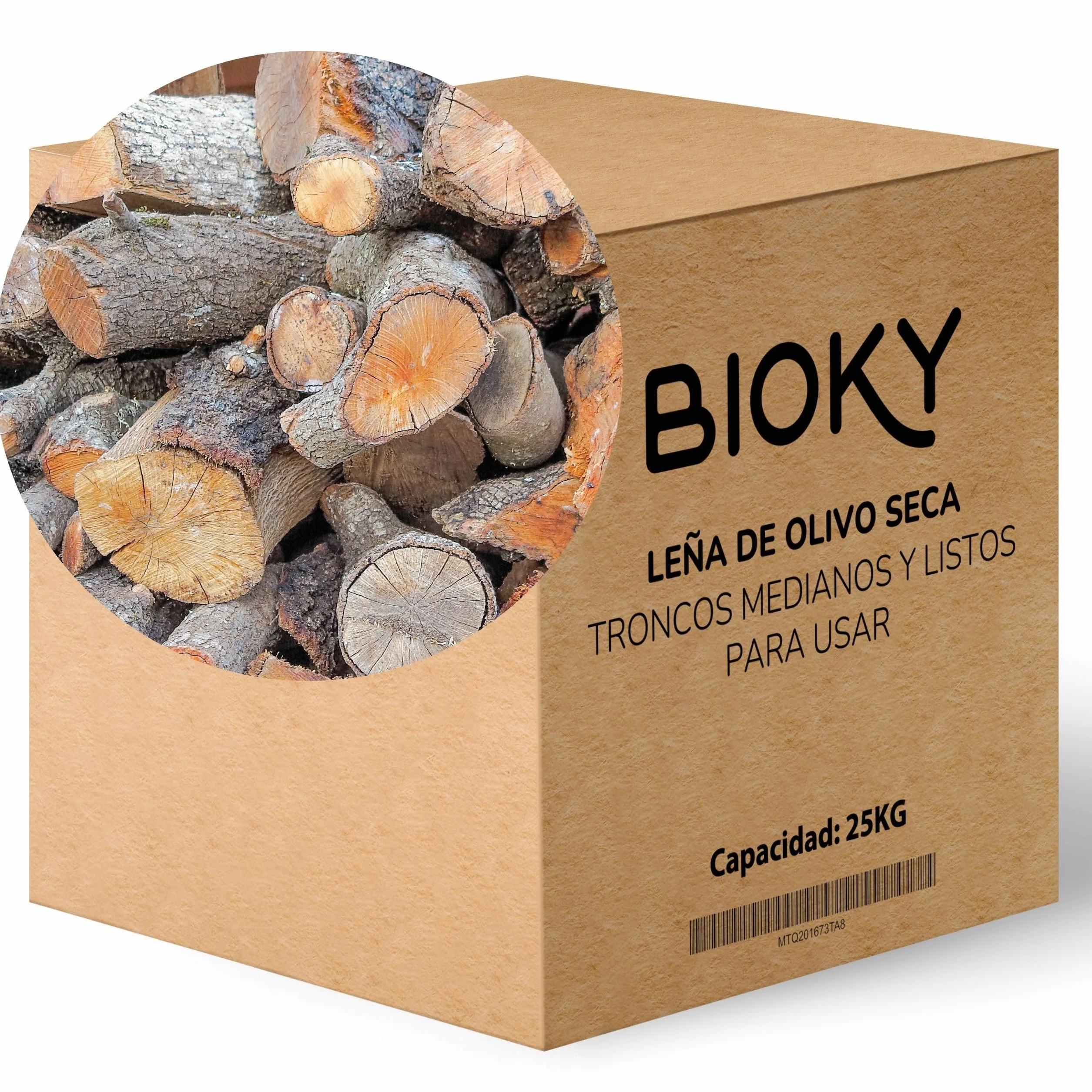 Leña de Olivo 25kg para Chimenea, Estufa, Barbacoa, Horno - Alto Poder Calorífico