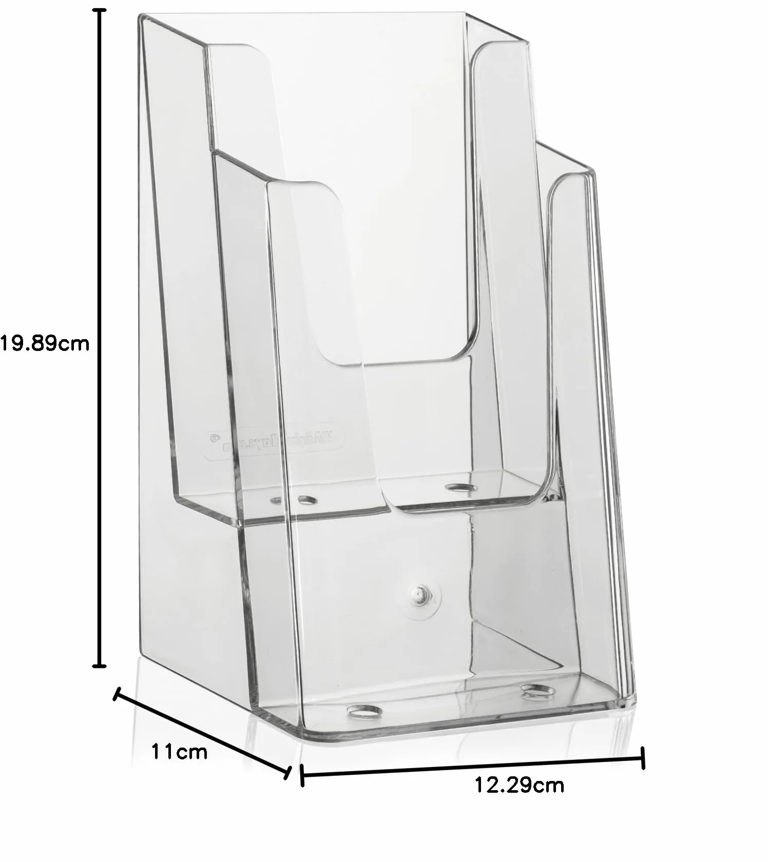 VITAdisplays Soporte para flyer DIN A6 2 pisos transparente