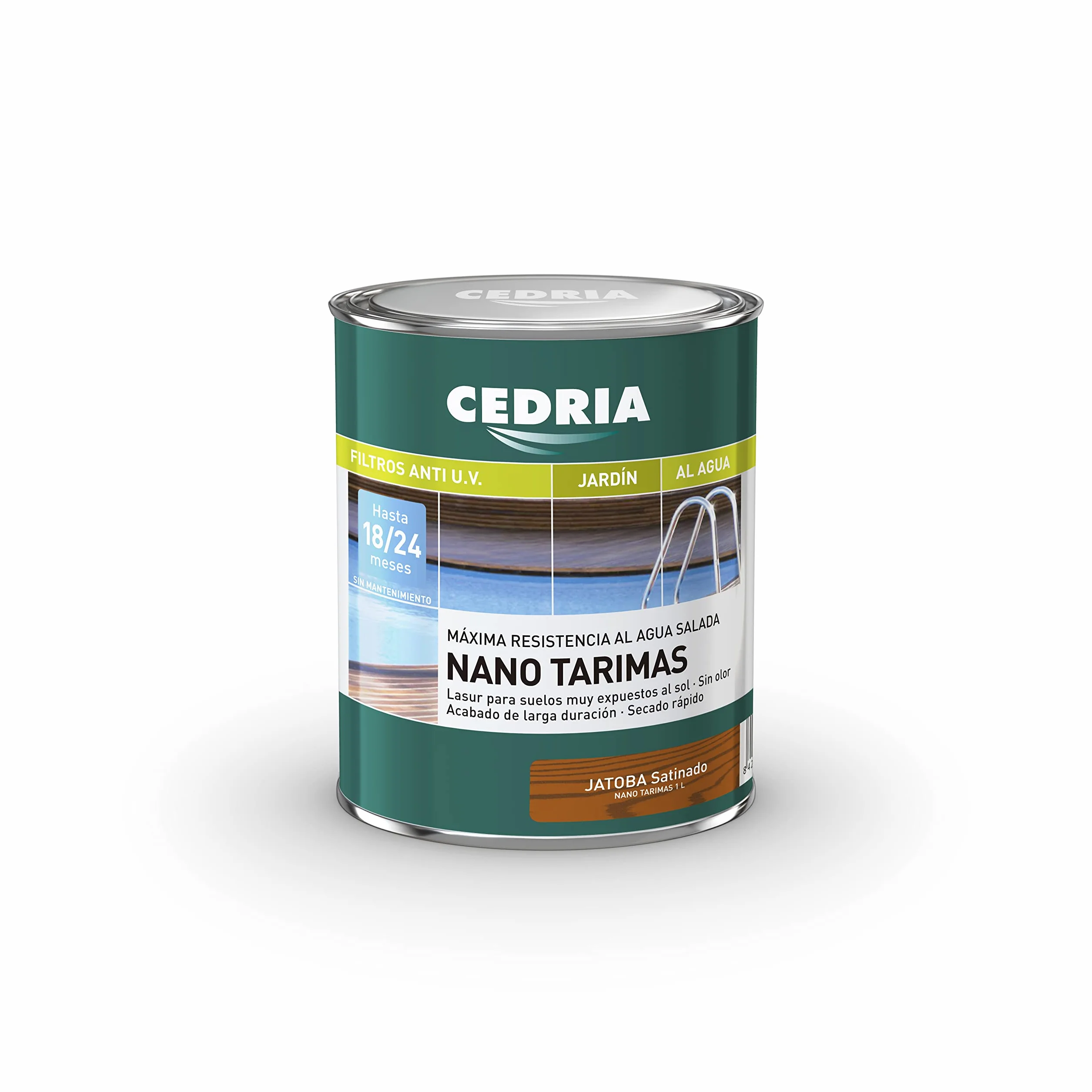 Lasur protector madera Cedria Nano Tarimas 1 litro Jatoba