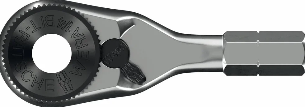 Wera 8011 Carraca de puntas Zyklop Mini 4, 1/4", 1/4" x 50 mm | herramientas manuales para bicicleta