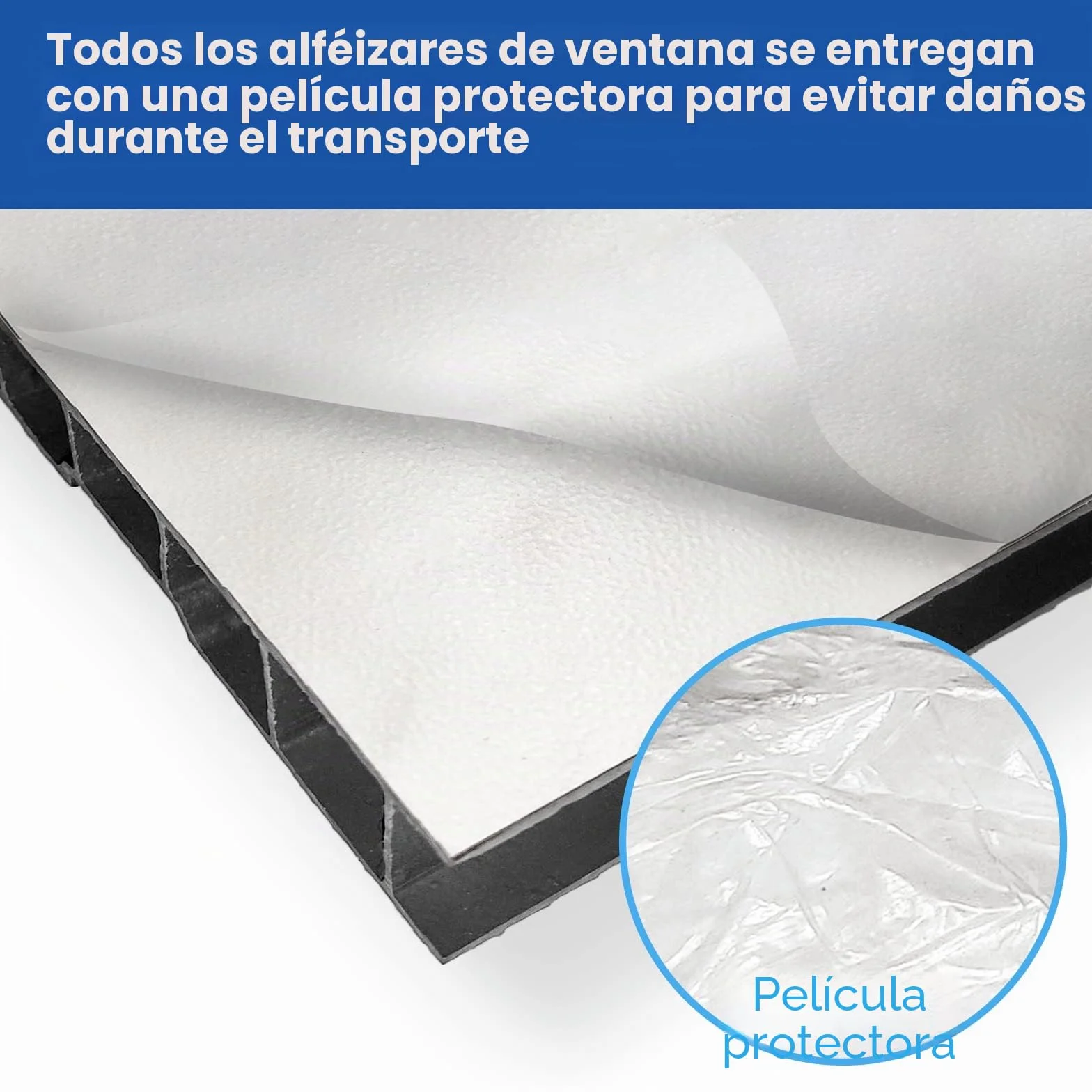 Ventana de PVC | 25 cm x 100 cm | Winchester | alféizar de ventana | para interiores | interior | venta por metros | salón | decoración | plástico