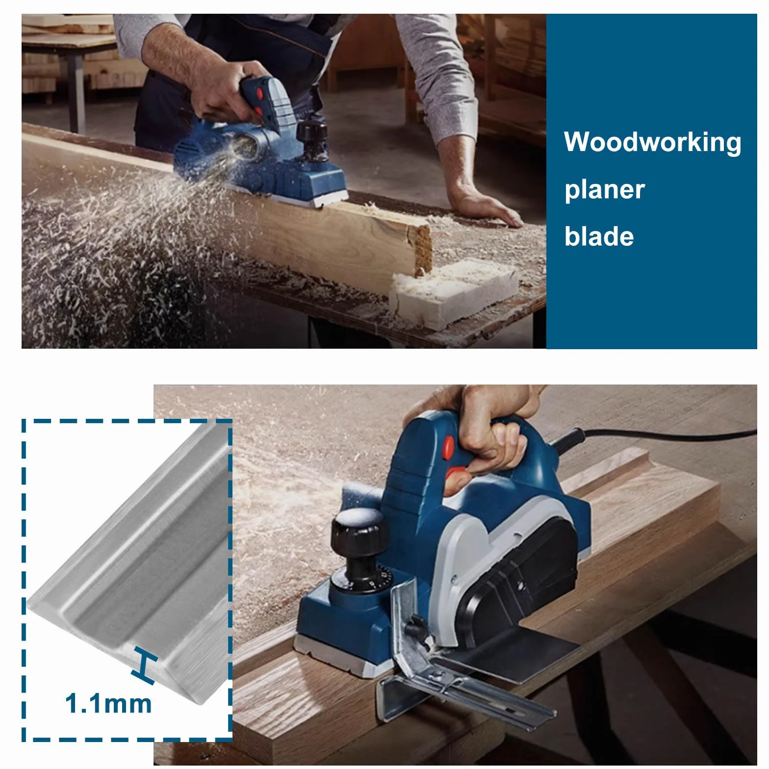SG Store 4 Piezas Cuchillas Cepilladoras de Madera de Acero de Alta Velocidad Reversibles Compatible con Bosch PHO 20-82/PHO 100/GHO 40-82 C Cuchillas Cepilladoras de Carburo 82x5,5x1,1mm