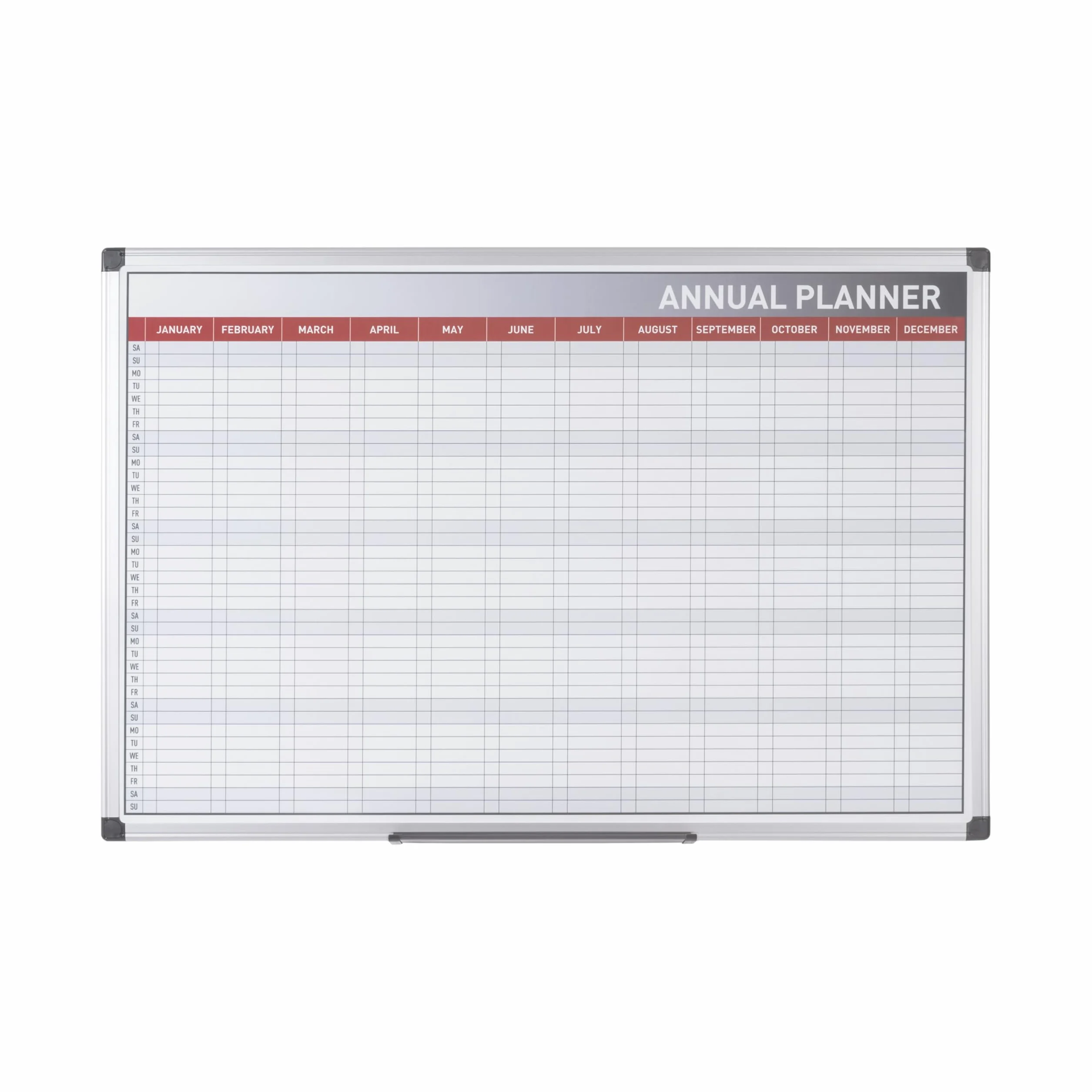 Bi-Office Magnetic Annual Planner Months