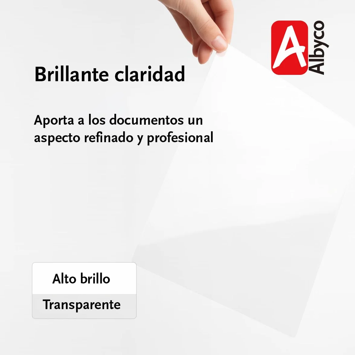 Albyco Fundas Plastificar A4 216x303 mm 160 Micras 100 Piezas Brillante Transparente