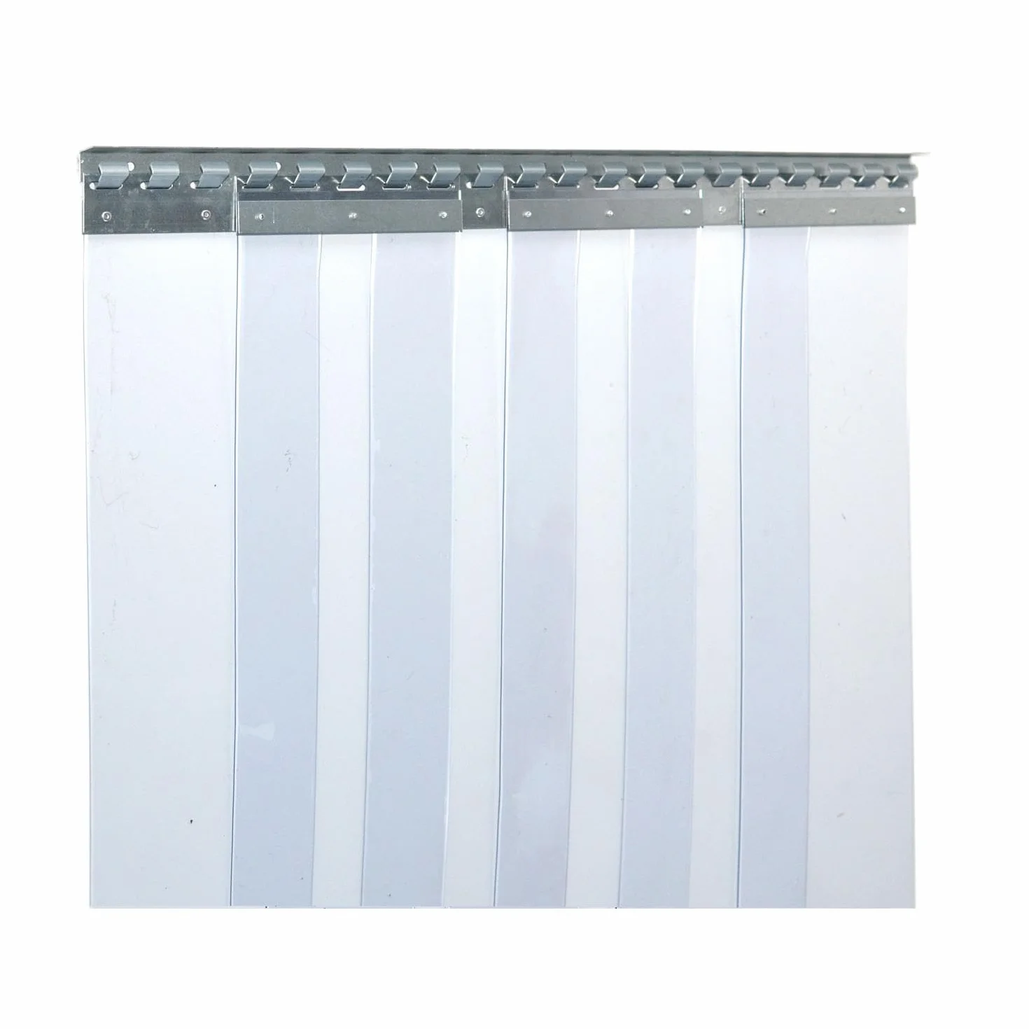 Zettl GmbH cortina de tiras de PVC, láminas de 300x3 mm, ancho x altura 1,50x2,75m, premontado, acero inoxidable, para agricultura, gastronomía, industria