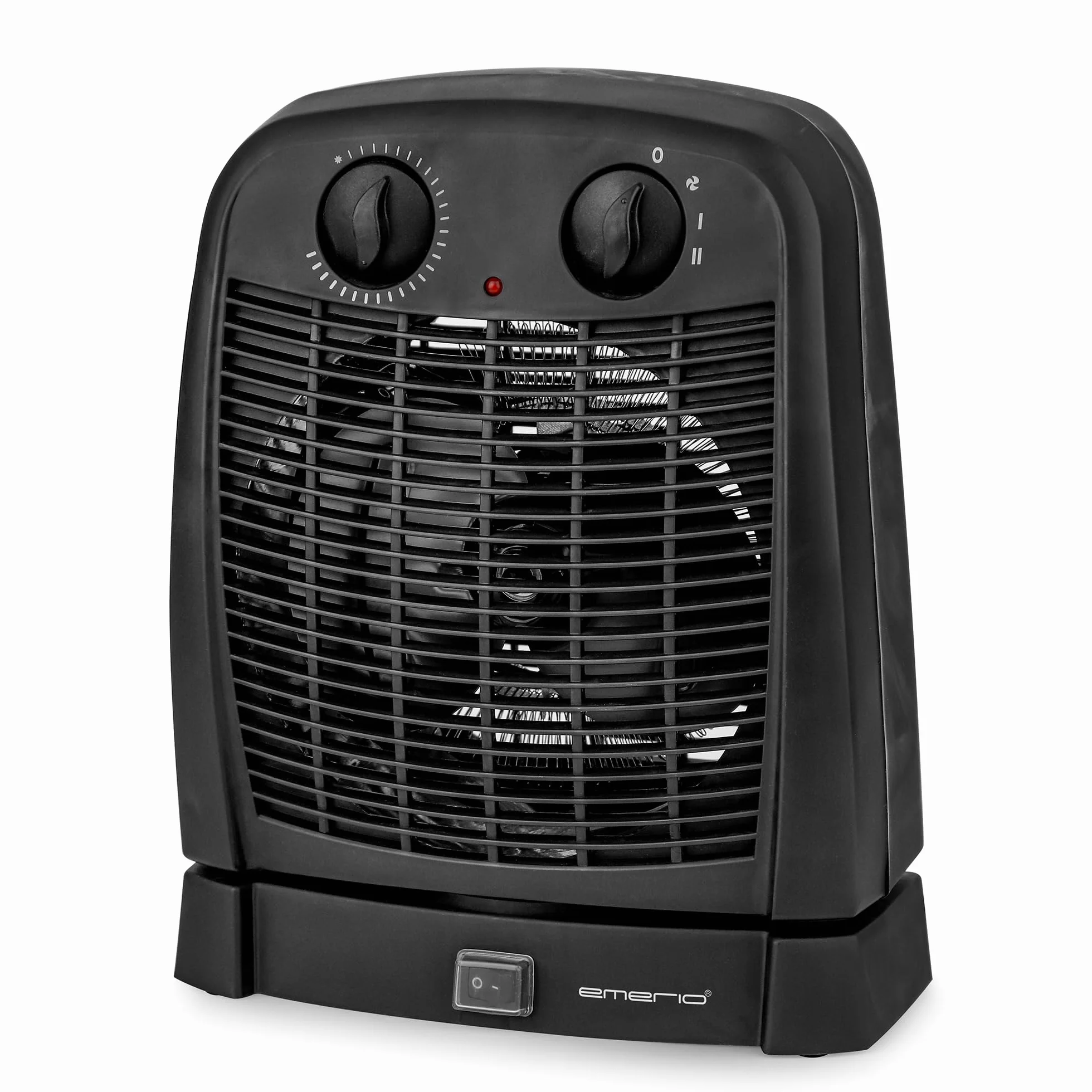 EMERIO Calentador de ventilador | para habitaciones de hasta 20 m² | 2000 W | IP21 | 2 niveles de calor | termostato ajustable | oscilante | función de ventilador | protección antivuelco | FH-111910.2