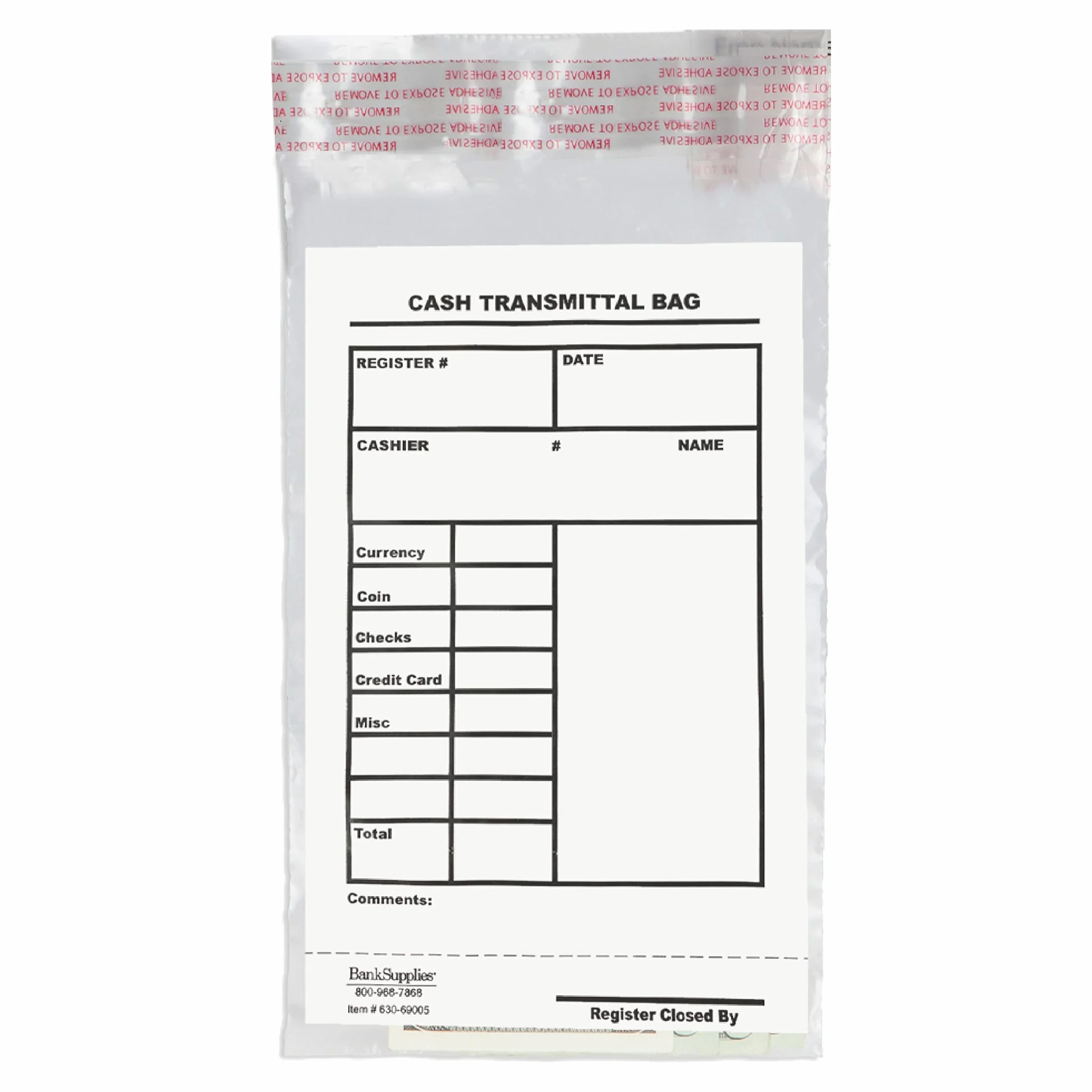 BankSupplies Cash Transmittal Bags | Tamper Evident | 6W x 9H | Case of 100 | Clear Polyurethane Film & Side Weld Seams | Audit Friendly | For Currency, Coin, Checks & Receipts