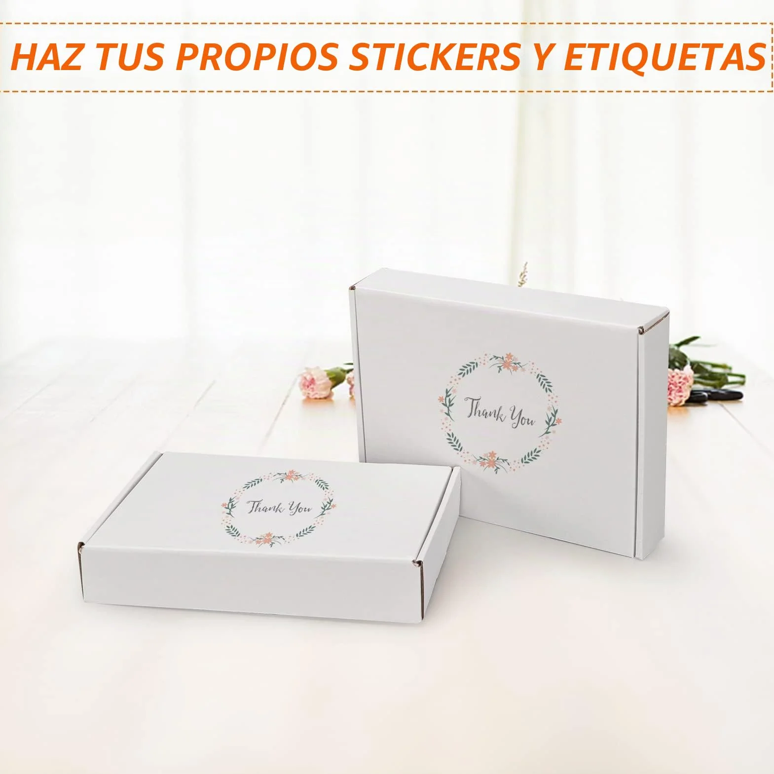HORLIMER 28 x 20,4 x 5,1cm Cajas de Carton con Tapa para Envios de Paquete, 25 Pack, Cajitas de Papel Kraft para Regalo o Embalaje, Blanco