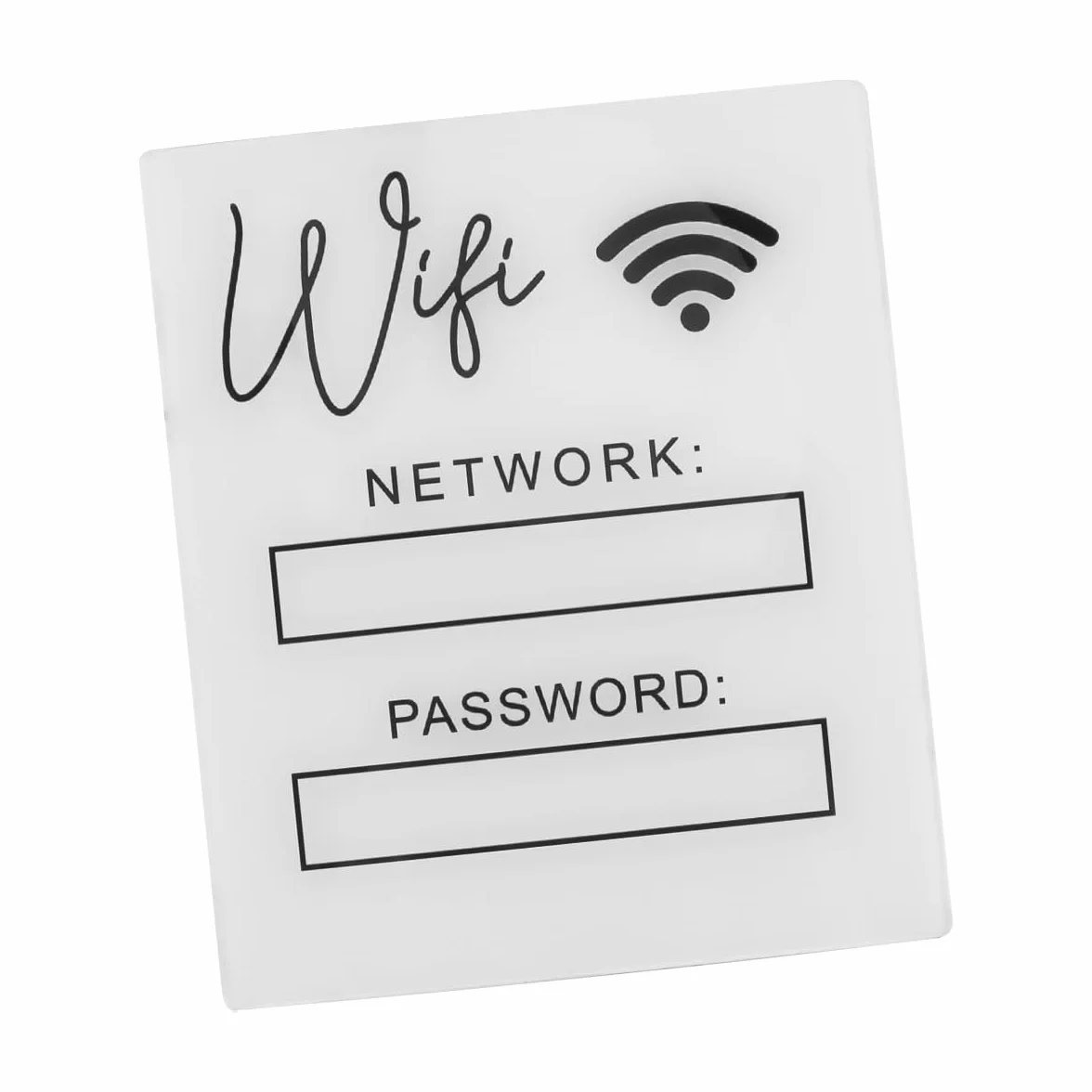 Pizarra De Acrílico Blanco Con Contraseña WiFi, Señal WiFi Estilo Pizarra