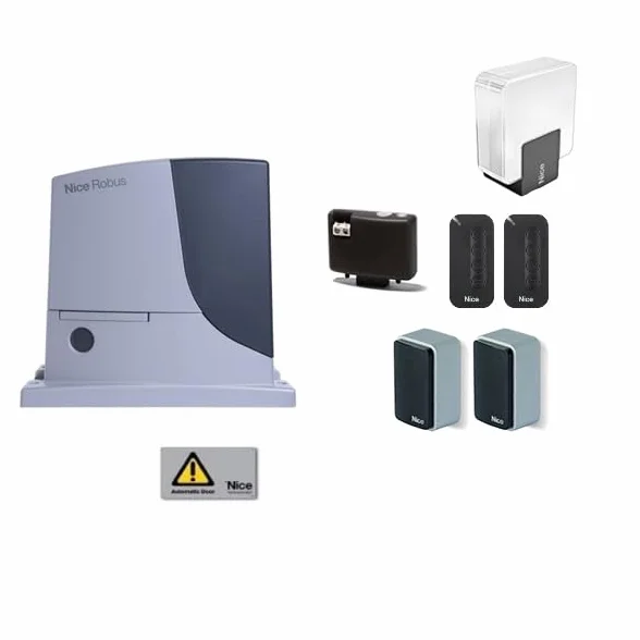 Kit de Automatización Nice Robus 600 Kg 24V Set Kit para Puertas Correderas RB600 KCE