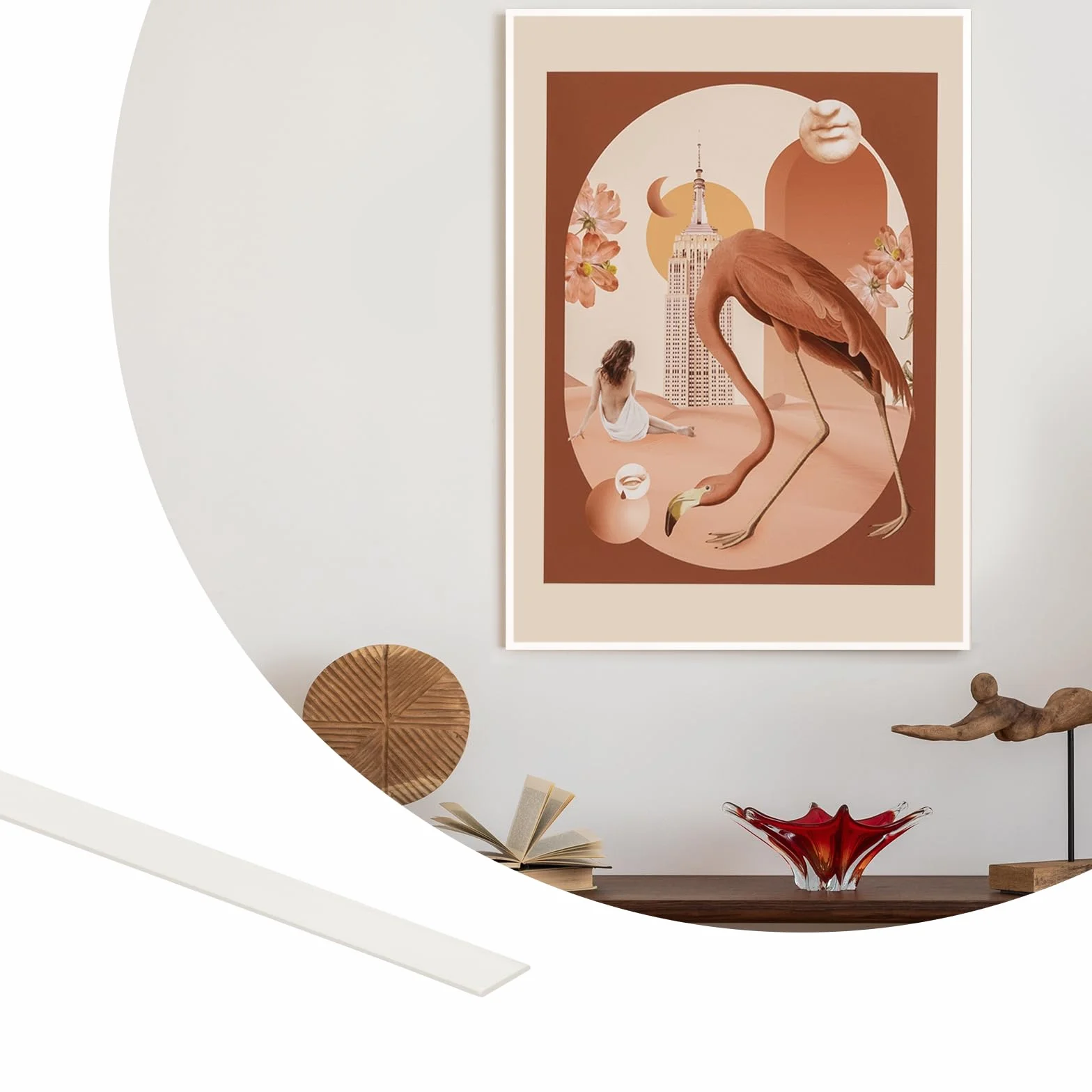 Moldura de Pared Autoadhesiva 6,1 m x 6,4 mm, borde de PVC autoadhesivo e impermeable para pared, ventana, espejo, mueble, azulejo – decoración DIY Blanco