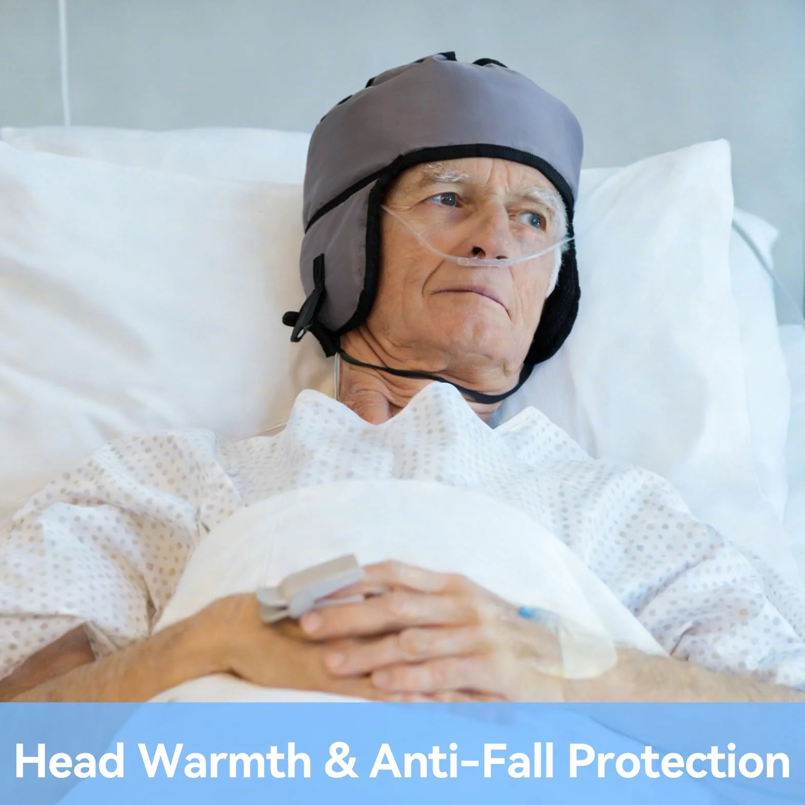 Casco de Seguridad para Personas Mayores Gorra de Seguridad Suave y Ajustable Casco anticolisión Casco Protector para Personas Mayores Absorción de Impactos para Adultos Mayores