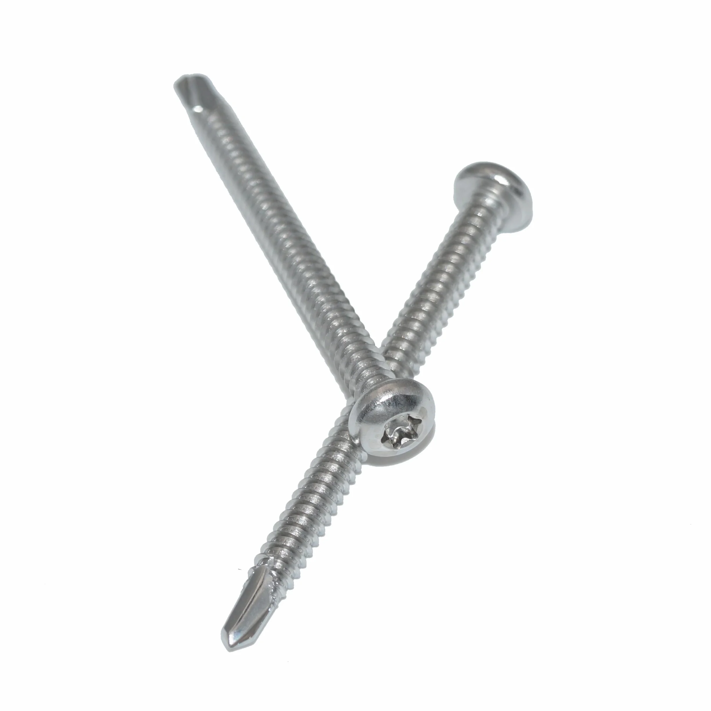 Tornillos de perforación 4,8 x 80, 60 unidades, tornillos de cabeza alomada TX – Forma M, acero inoxidable A2/V2A, tornillos autorroscantes DIN 7504/ISO 15480 – inoxidable