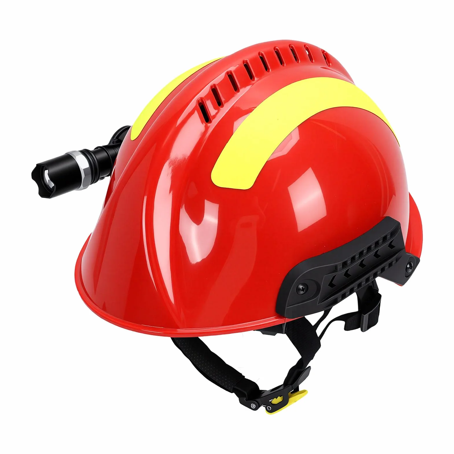 banapoy Casco de Seguridad, Casco de Seguridad de Construcción Ajustable con Ventilación y Protección contra Impactos, de Lucha contra Incendios Forestales con Faro Desmontable para Rescate