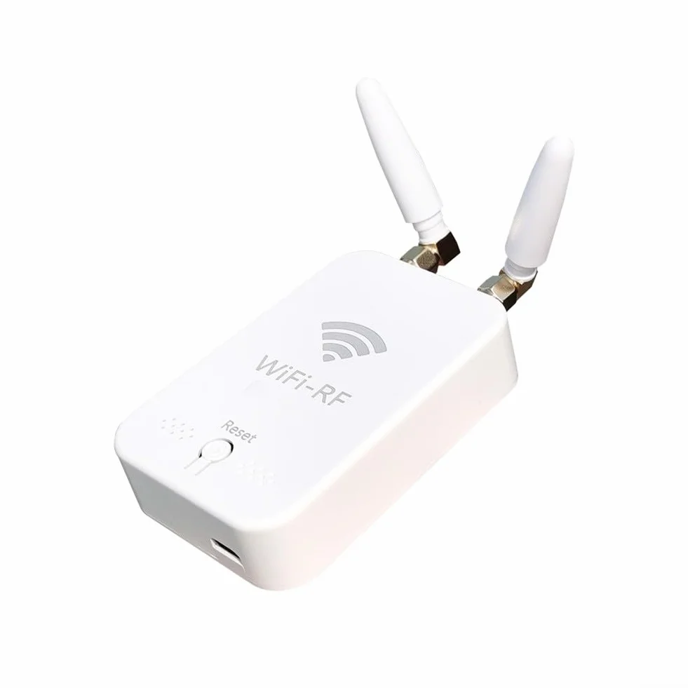 Para Tuya Smart WiFi RF Copiadora de control remoto compatible con puertas eléctricas Persianas enrollables Soporta hasta 10 dispositivos Duplicador de señal inalámbrico de 2.4 GHz para automatización