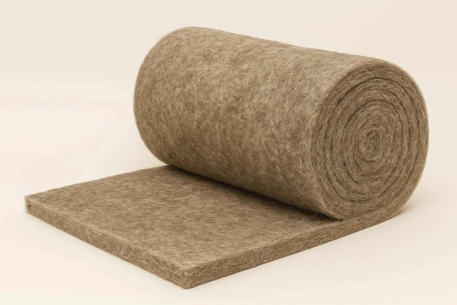 Rollo de lana de oveja (5 m x 0,5 m x 40 mm, 2,5 m²)