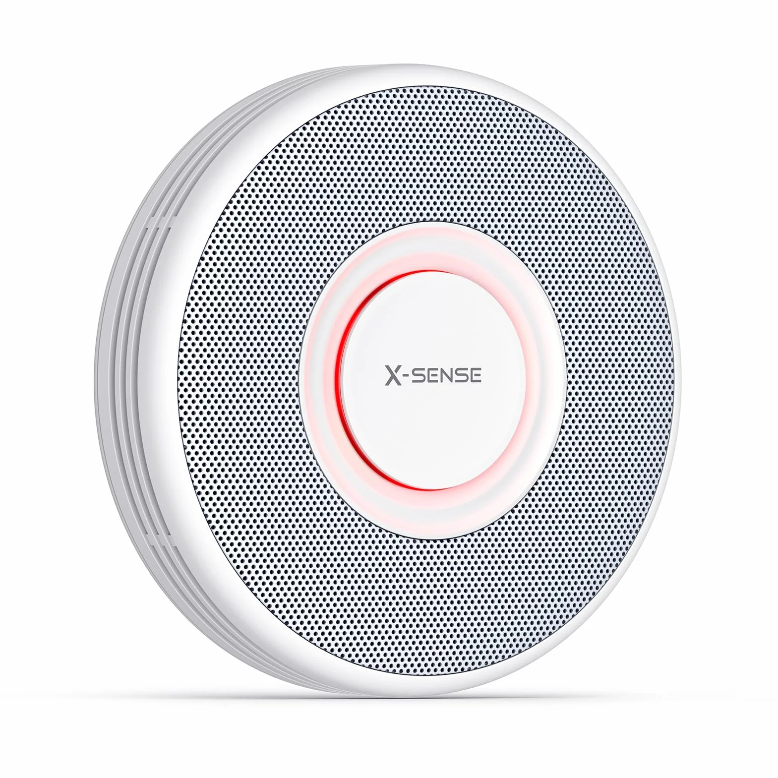 X-Sense Detector de Humo Conectado, Base SBS50 Requerida, XS0B-MR | Alertas de voz en francés, modo nocturno, pila reemplazable, grosor 33 mm