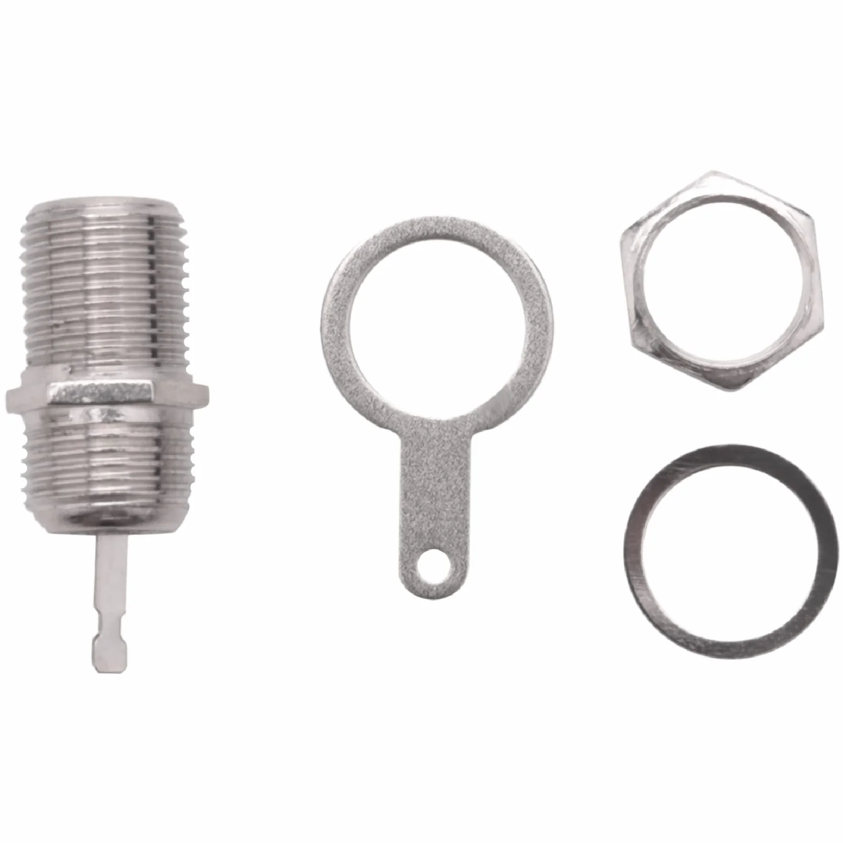 5pzs Adaptador de Conector de Soldadura Clavija Hembra Enchufe montado Panel de Tipo F
