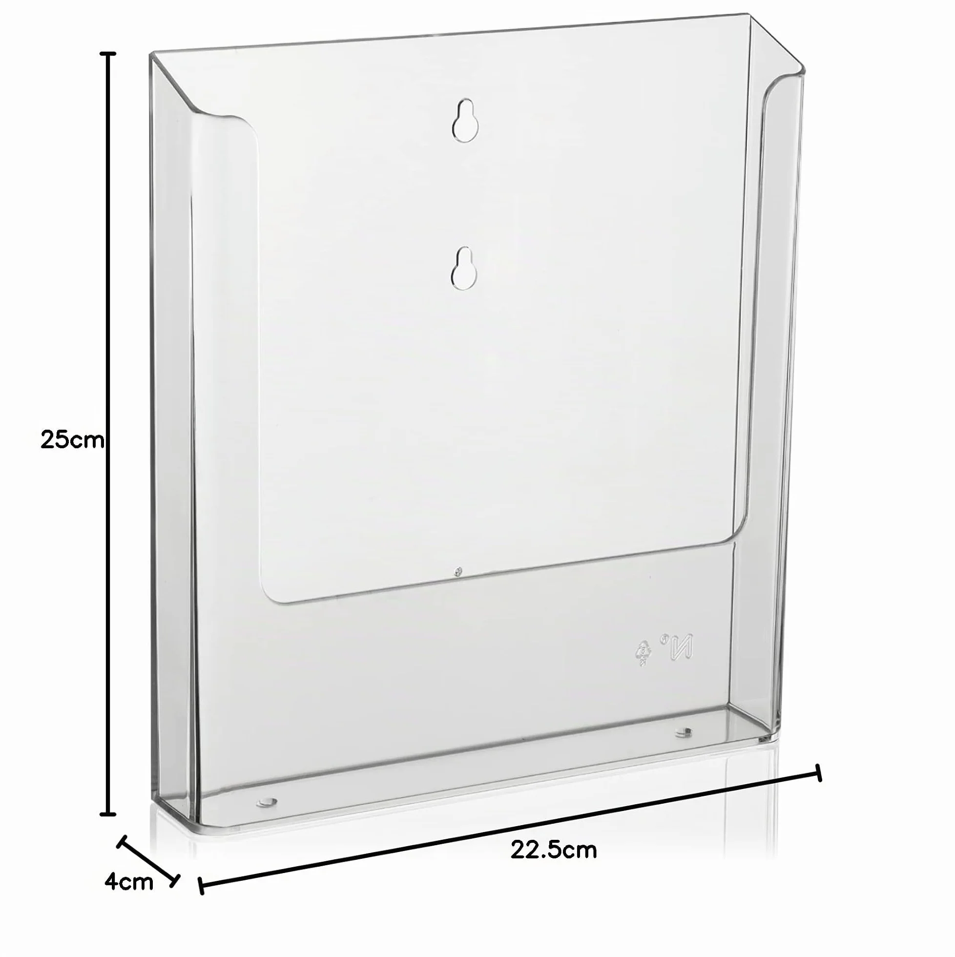 VITAdisplays Soporte de pared para folletos DIN A4, transparente