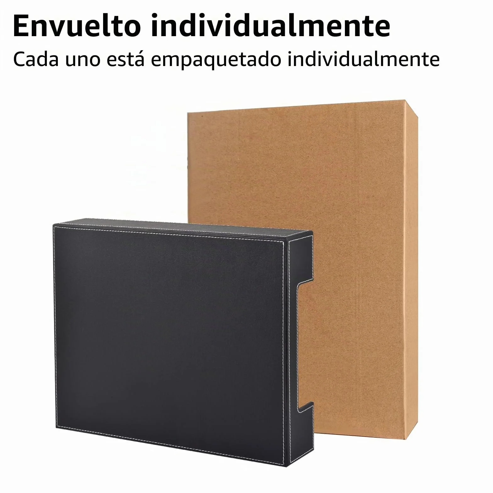 Bandeja de cartas de cuero, organizador de escritorio para suministros de oficina, archivos y revistas