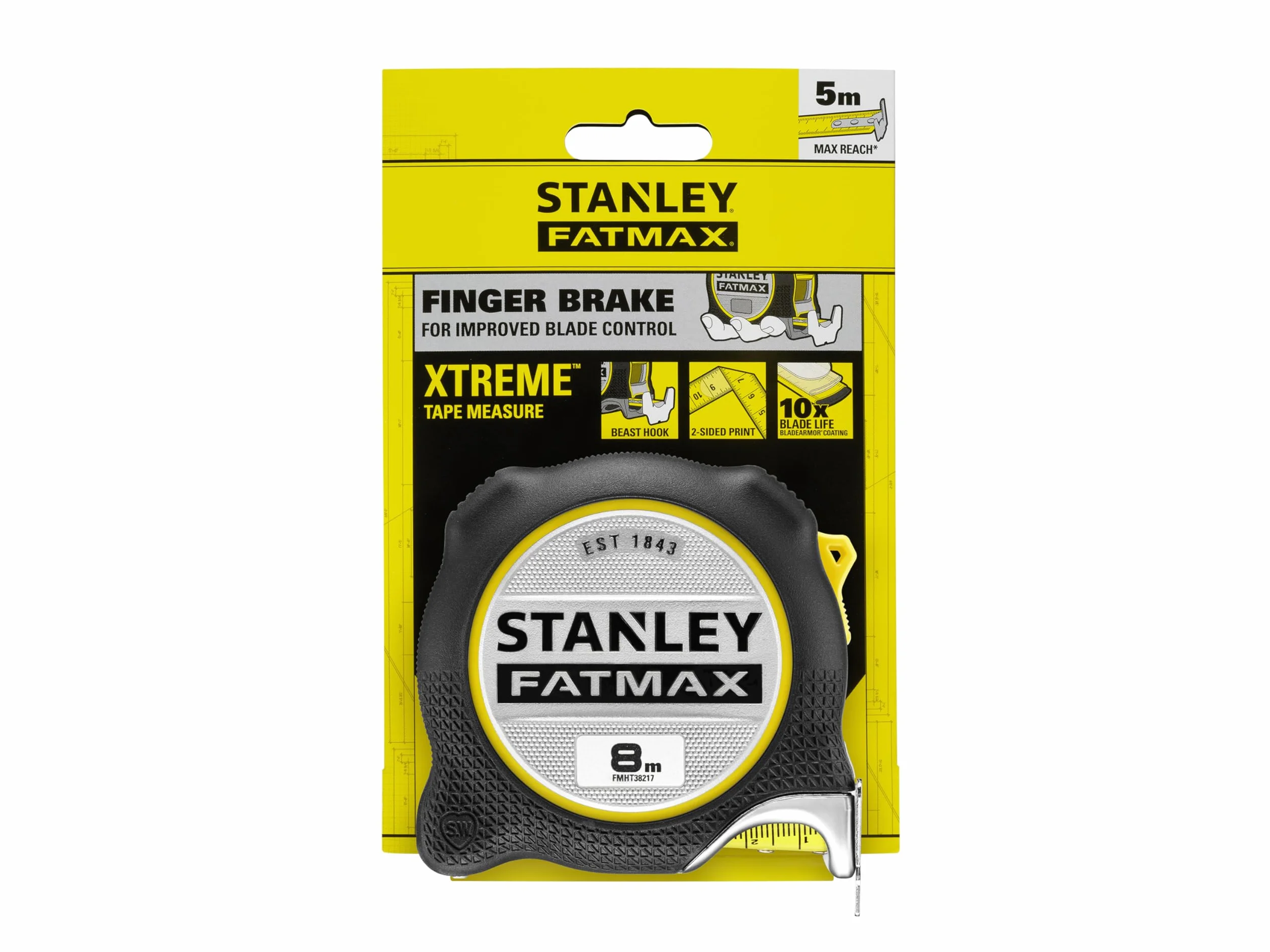 STANLEY FATMAX XTREME Cinta Métrica de 8M, 32mm de Ancho, FMHT38217-0