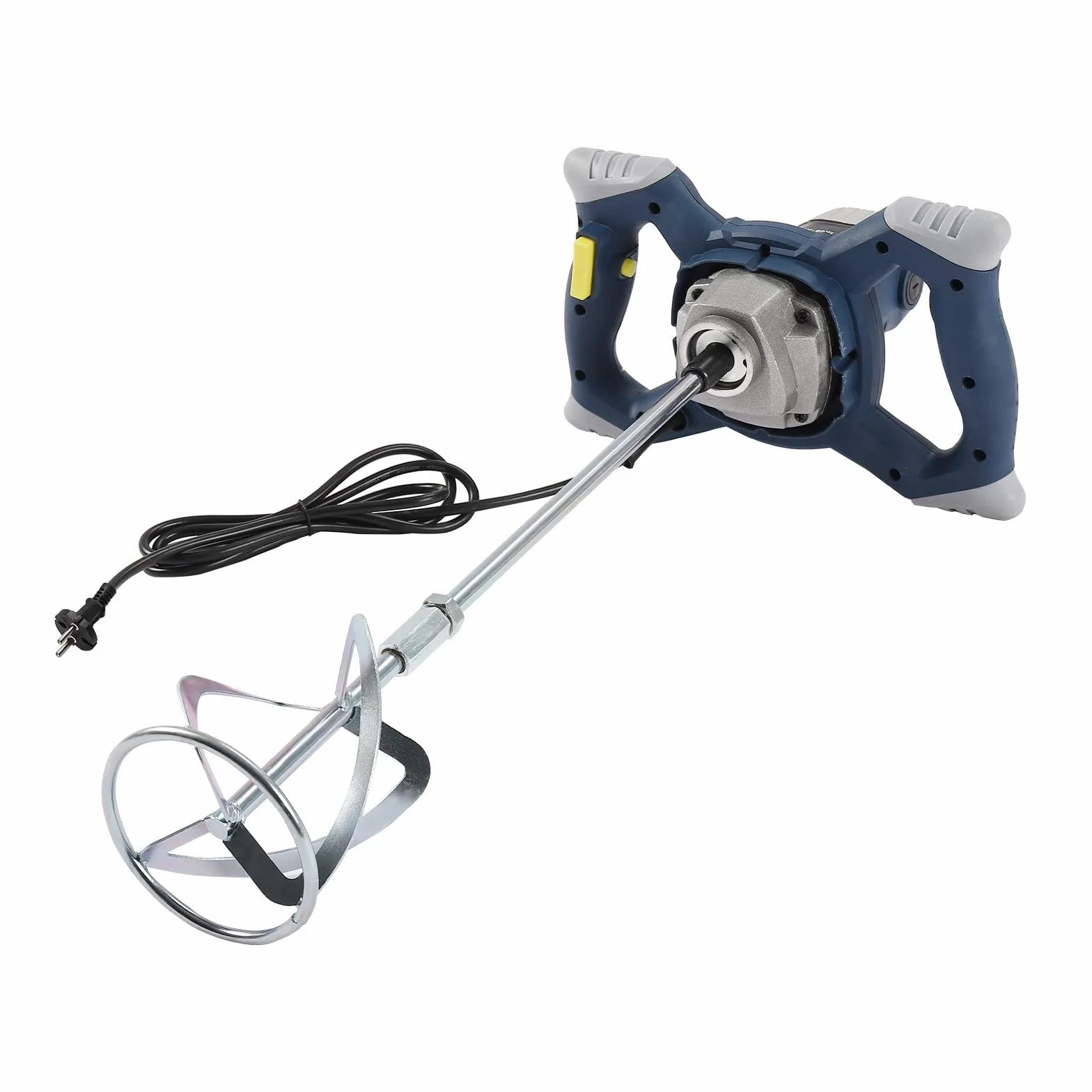Mezclador de mortero de pintura y hormigón eléctrico de 1400W - Batidora manual con 6 niveles de velocidad, 1200 rpm - Dispositivo mezclador de mortero y hormigón para cemento, mortero, hormigón