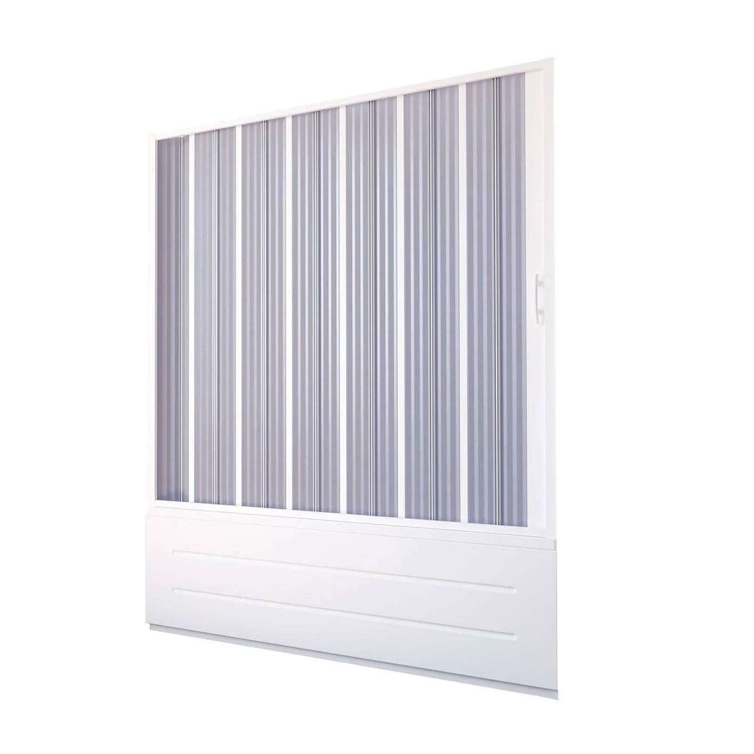 Forte Puerta de Bañera 170 cm en PVC Plegable con Apertura Lateral H 150 cm Color Blanco Mod. Flex