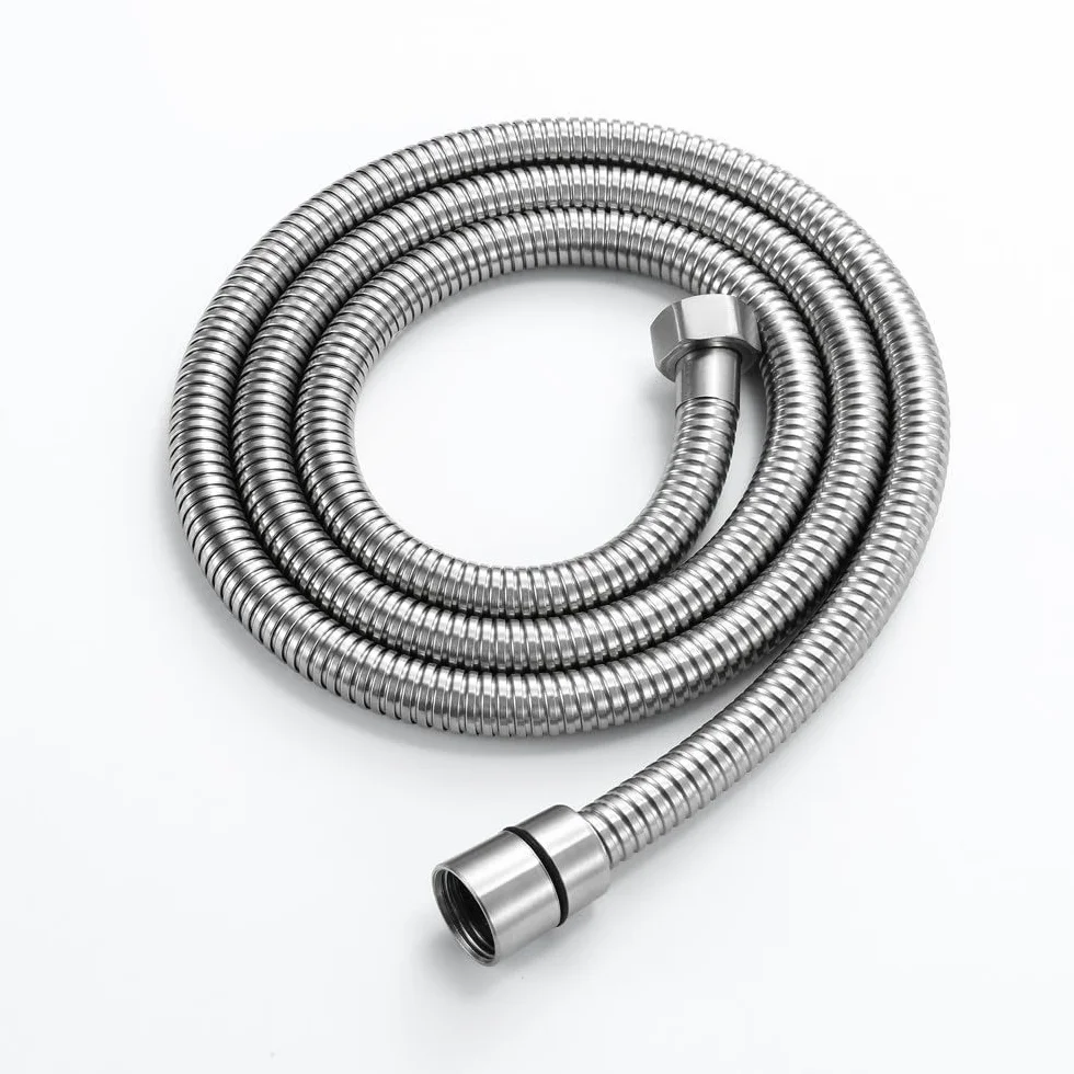 Manguera de ducha flexible de acero inoxidable de 1,5 m con tubo de ducha de repuesto universal antitorsión G1/2 pulgadas, a prueba de fugas y fácil de instalar