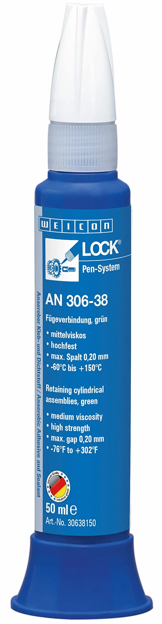 WEICONLOCK® AN 306-38 | 50 ml |Retención de cojinetes, engranajes y pernos