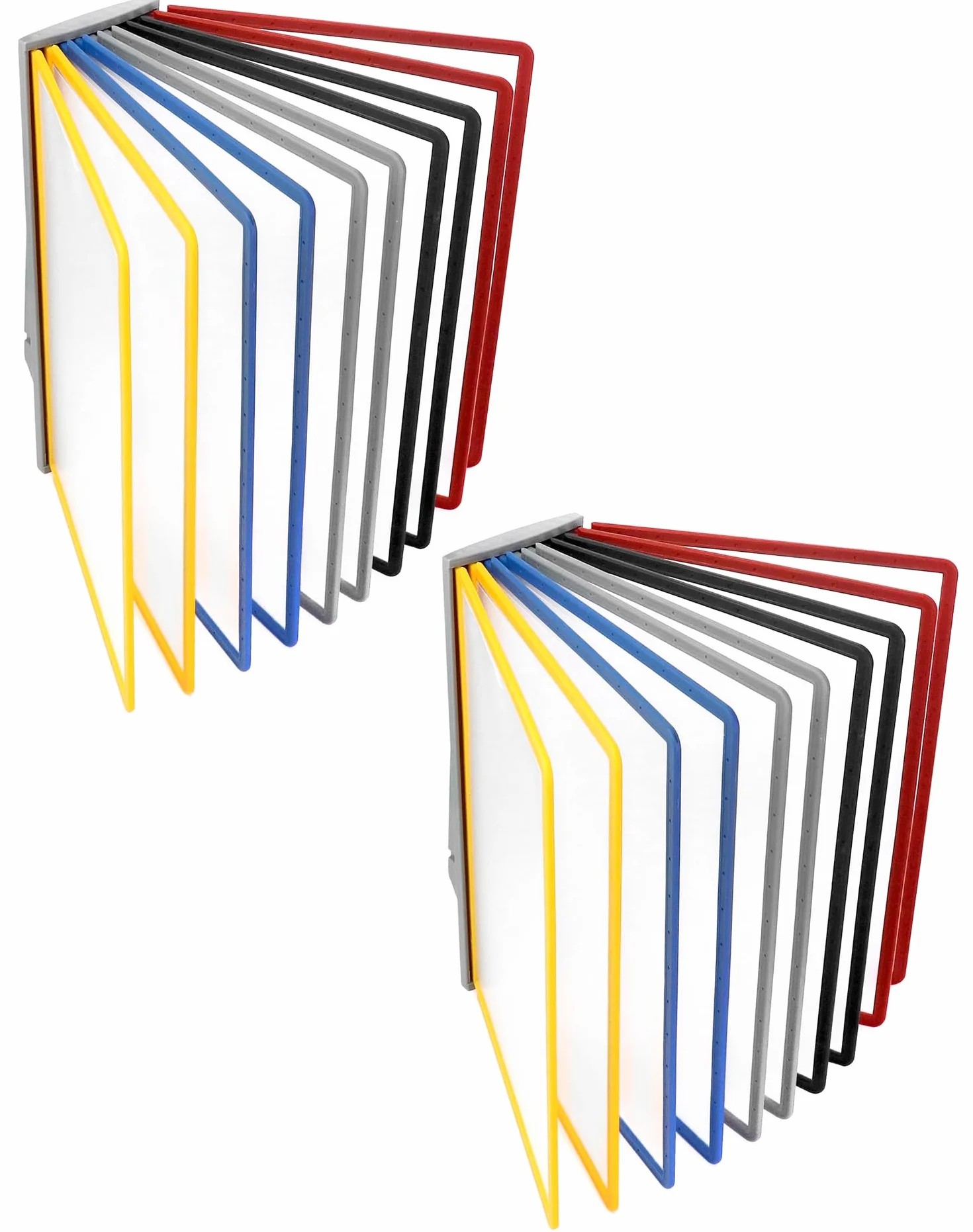 QWORK® Paquete de 2 Sistema de paneles de pared - 10 Paneles A4 Portadocumentos multicolor