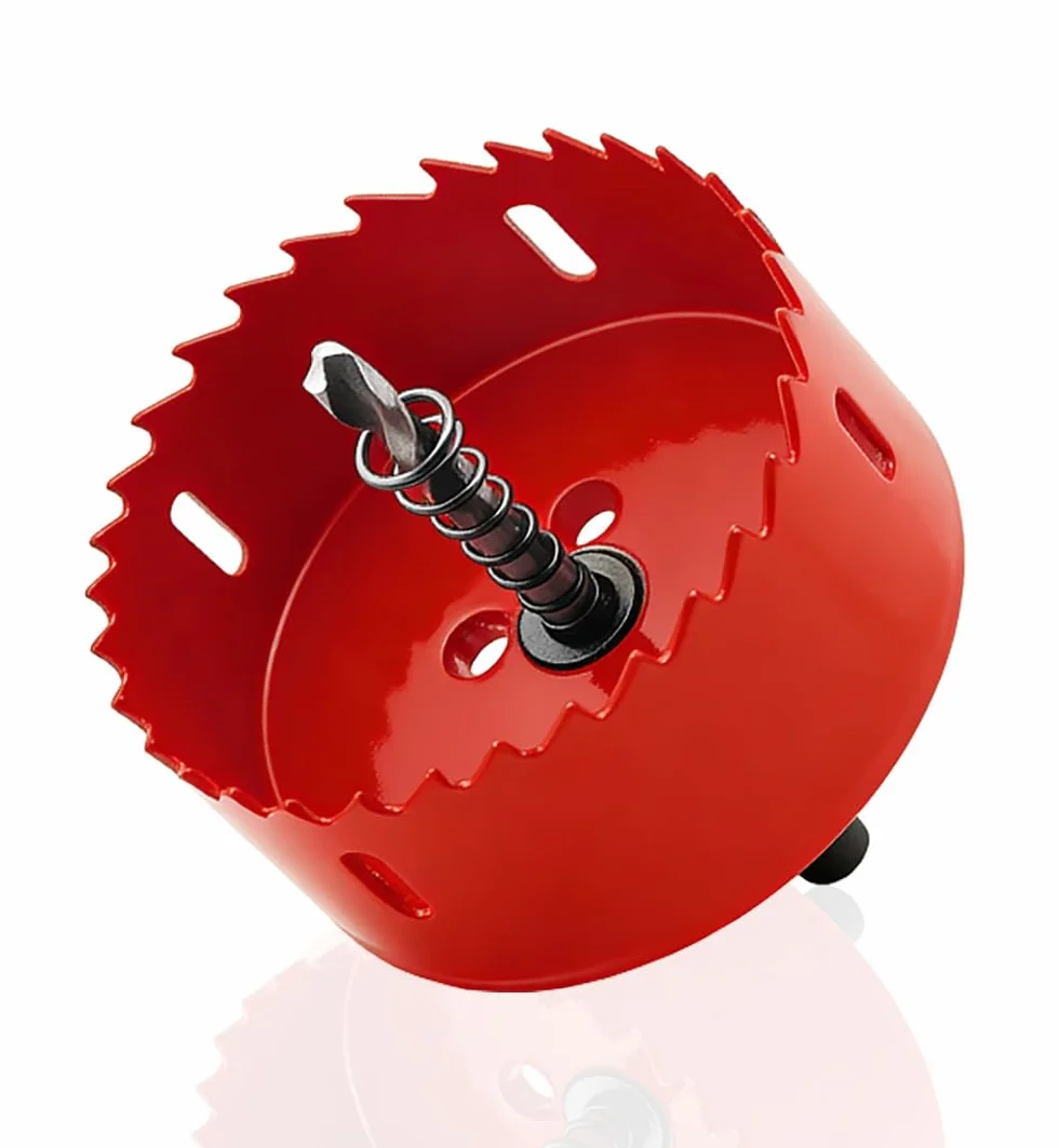 Taladro Perforador Universal Bimetálico Sierra de Corona de 60 mm Sierra de Corona HSS M42 con Eje Triangular para Madera PVC Aluminio Metal Inoxidable