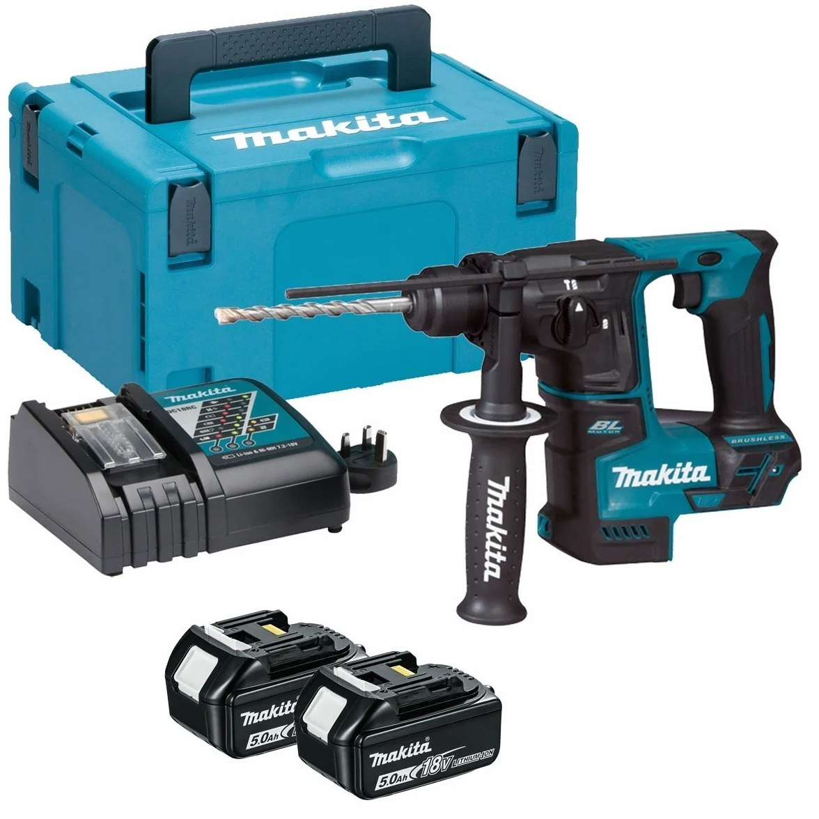 Makita - DHR171RTJ - Martillo ligero 17mm 18V Litio-ion