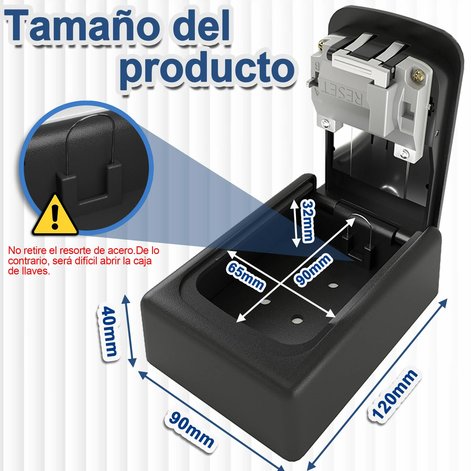 Caja de Seguridad para Llaves Impermeable Cajetin con Codigo para Exterior
