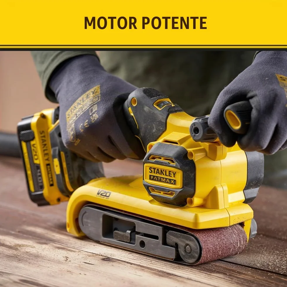 Lijadora de Banda + 1 abrasiva – Batería de Litio (saños) – Stanley FATMAX V20 – SFMCW223B-XJ – 18 V