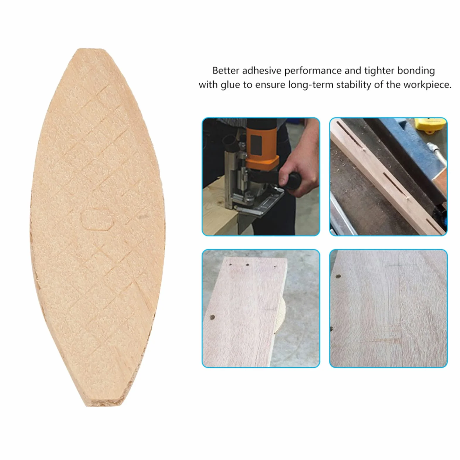 Surtido de 100 piezas de galletas de madera de haya (n.º 0 10 20). Surtido de placas de unión de madera placas de unión planas para trabajos de carpintería ebanistería y fabricación de muebles.