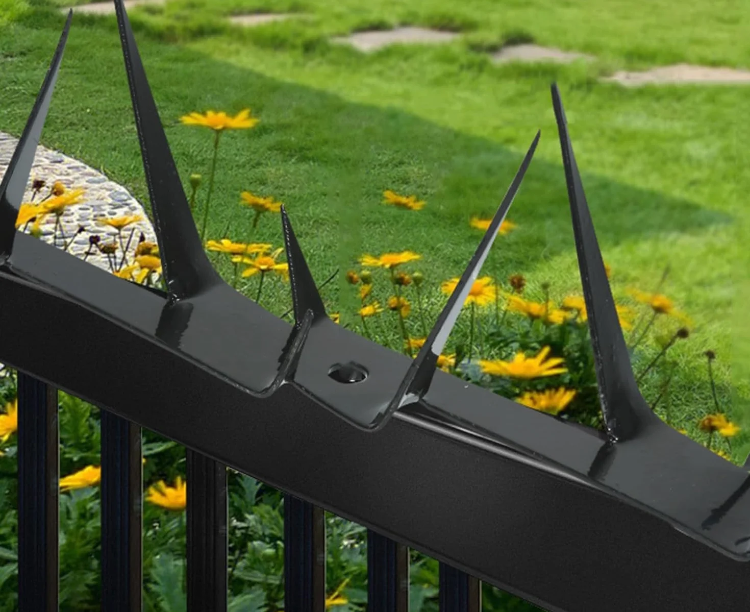 Clavos de pared de valla de puerta antirrobo, clavos de pared de valla de Seguridad y escalada Building Supplies - Pinchos de seguridad de metal (39x10 cm, 8 unidades,para proteger a los defensores
