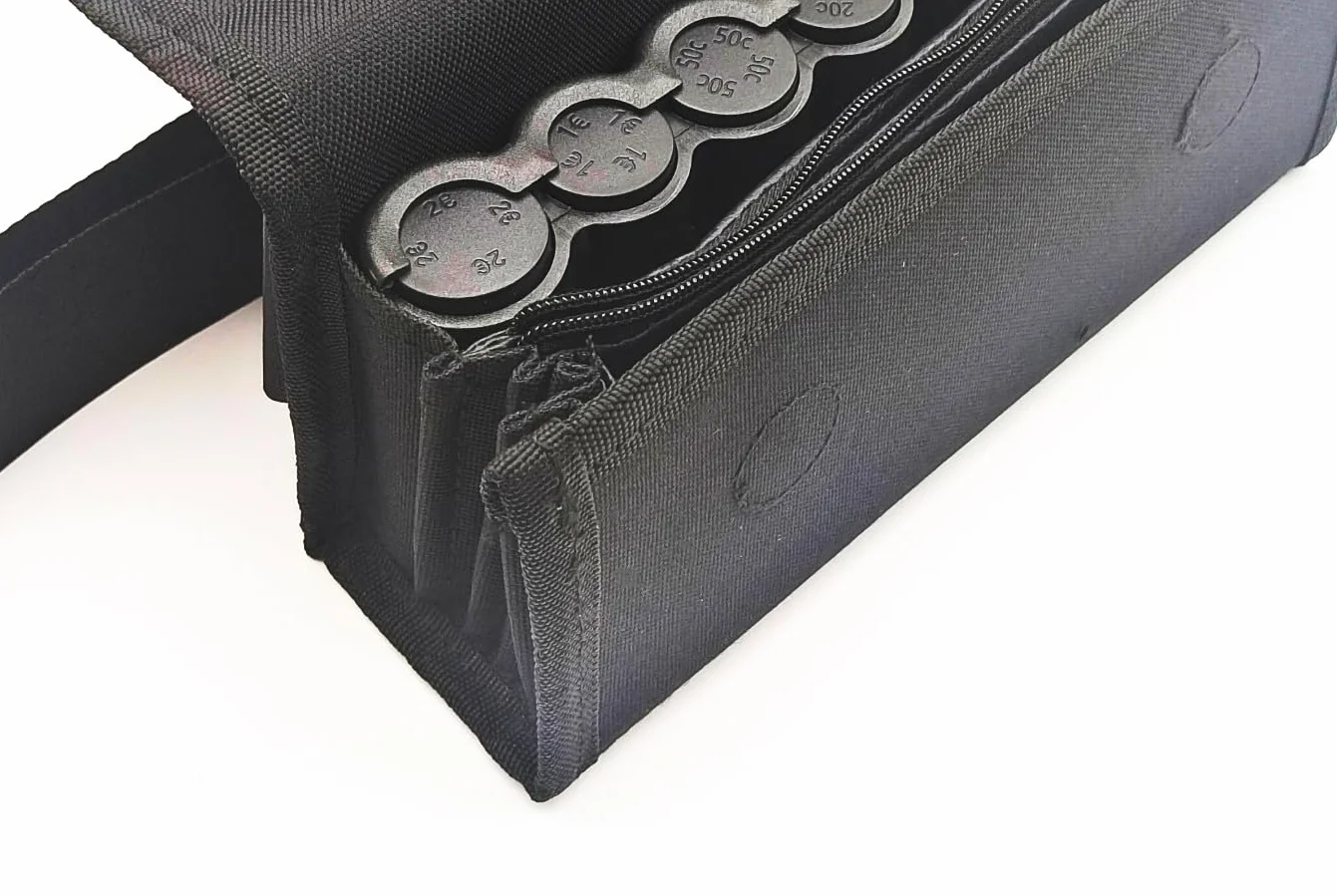 Dispensador Magnético de Monedas Euro con Cinturón y Billete - Organizador Portamonedas