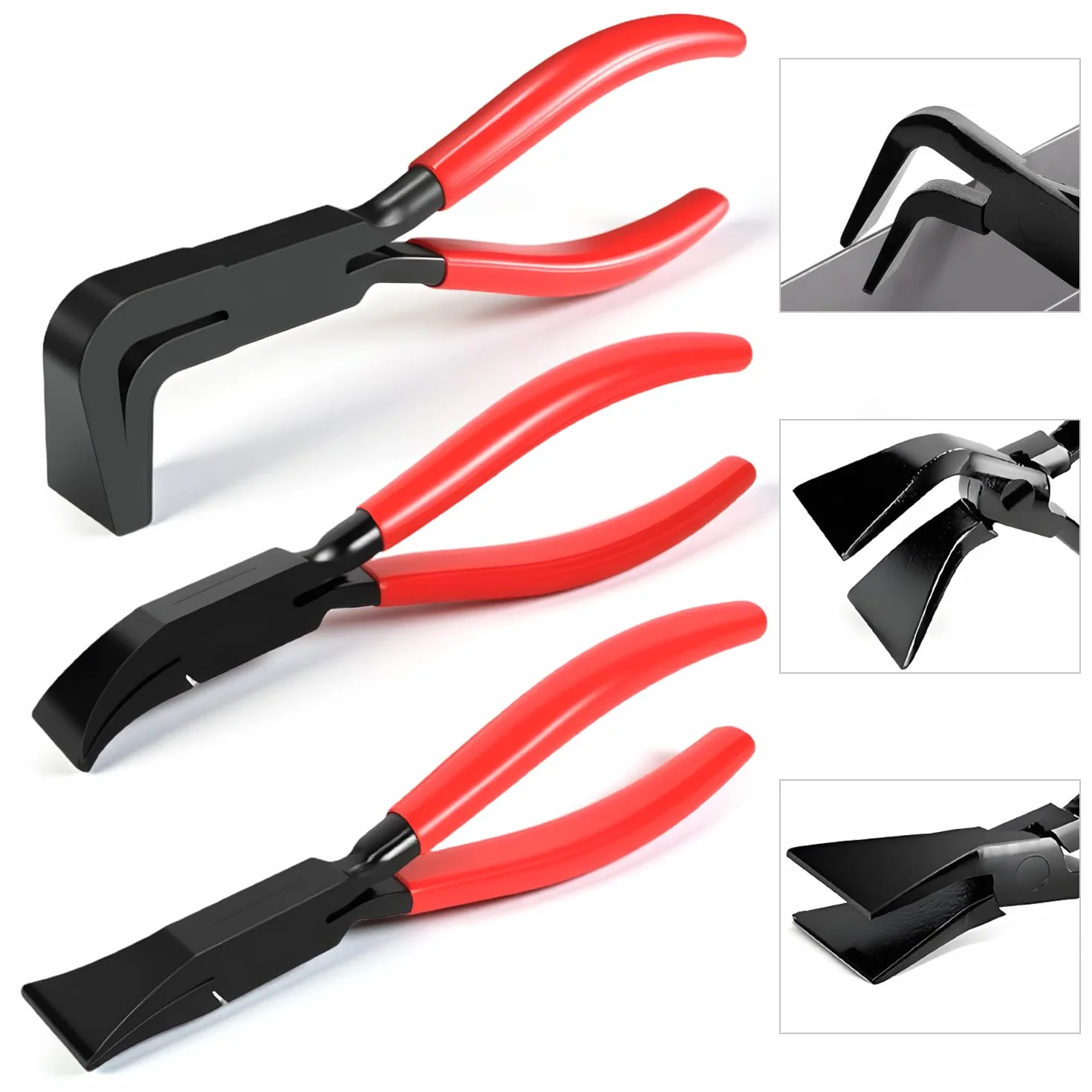 3 Piezas Juego de Alicates Doblar Chapa Alicate Plegar Chapa Dobladora Portátil Manual (0°, 45°, 90°) 22 mm de Mandíbula para Reparadores Entusiastas del Bricolaje para Doblar y Enderezar Chapas meta