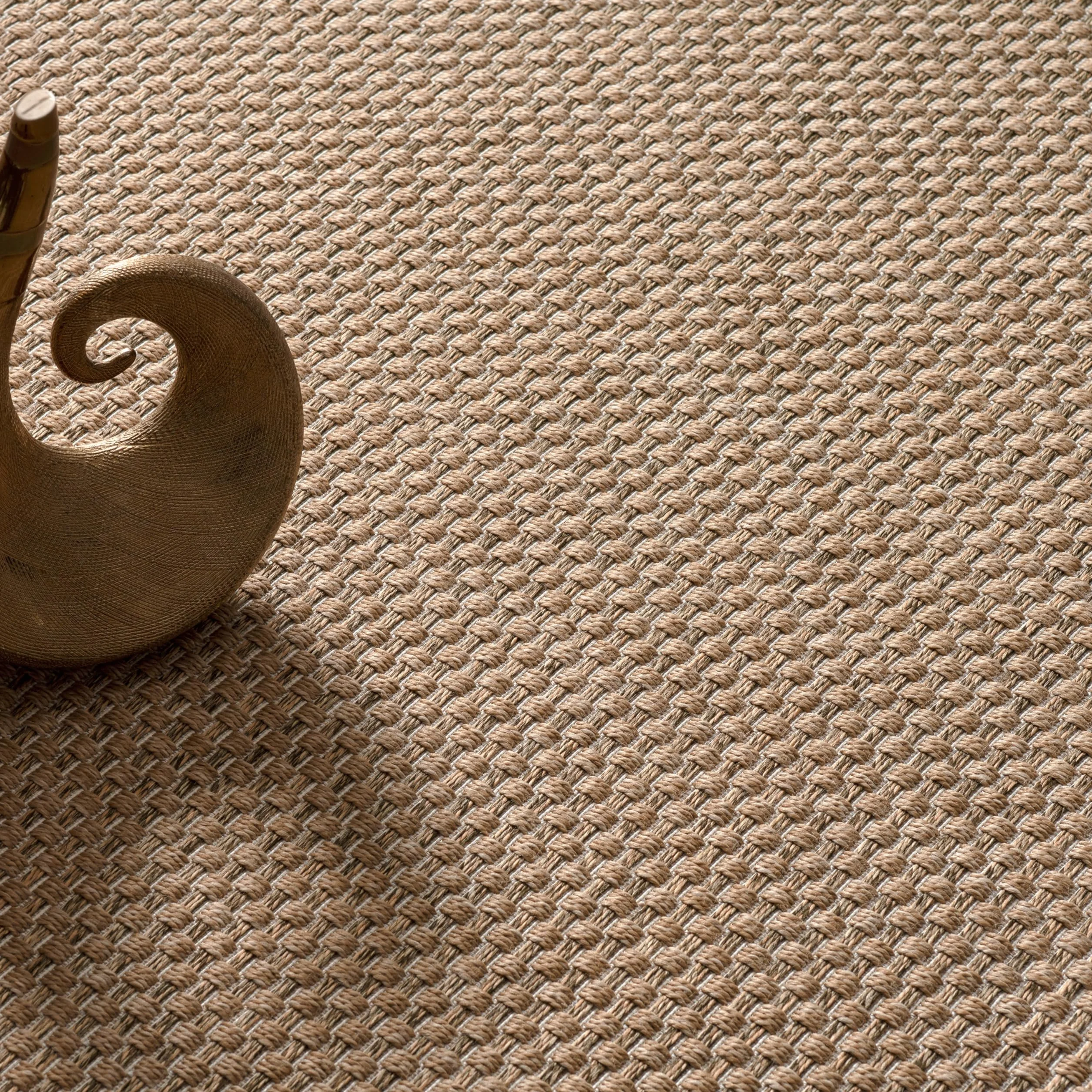 Paco Home Alfombra Interior Y Exterior Balcon Alfombra Cocina con Ribete Óptica Sisal Lisa Beige, tamaño:200x290 cm