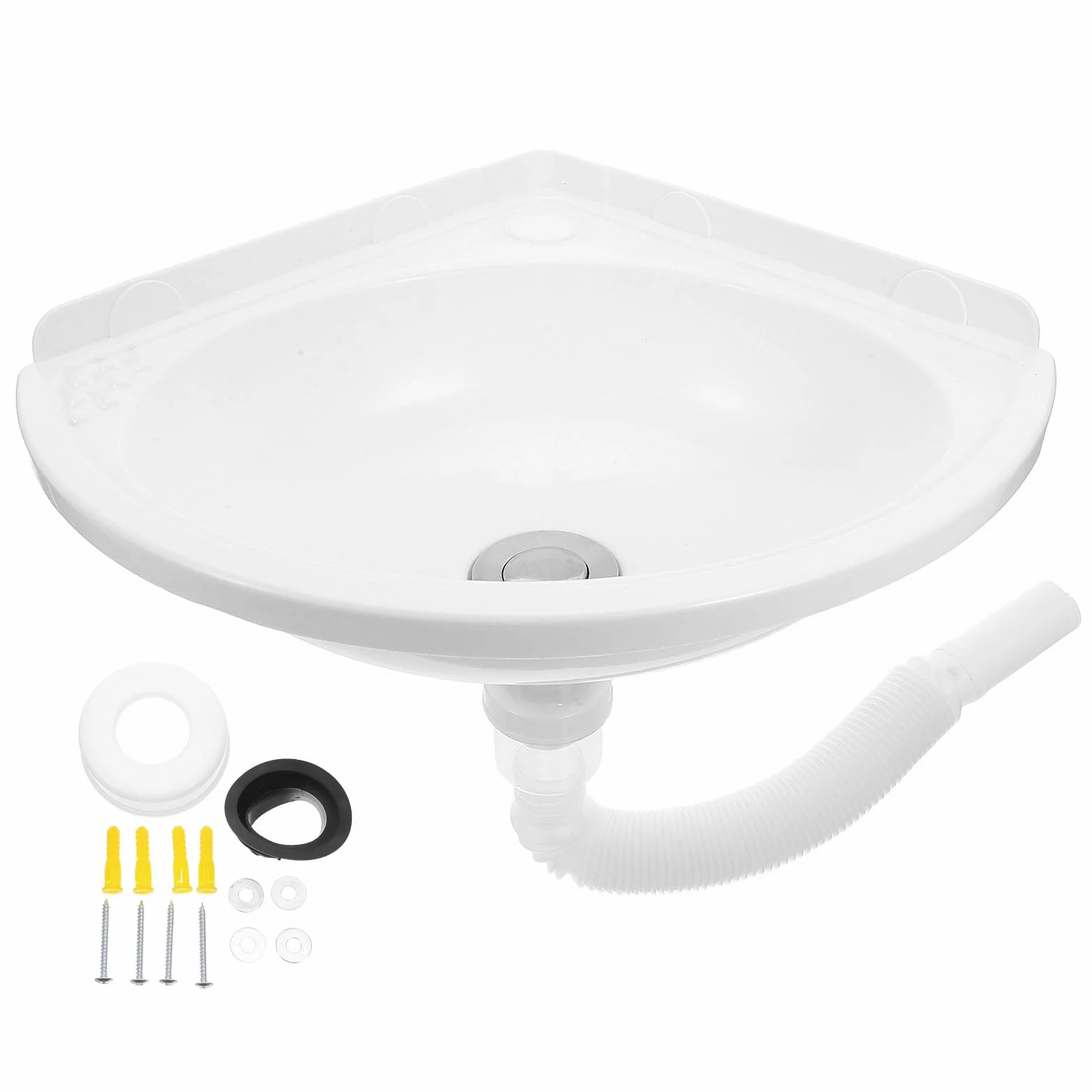 Uonlytech Lavabo De Esquina De Pared Lavabo Para Baño Pequeño Para Baños Compactos y Montaje Pared