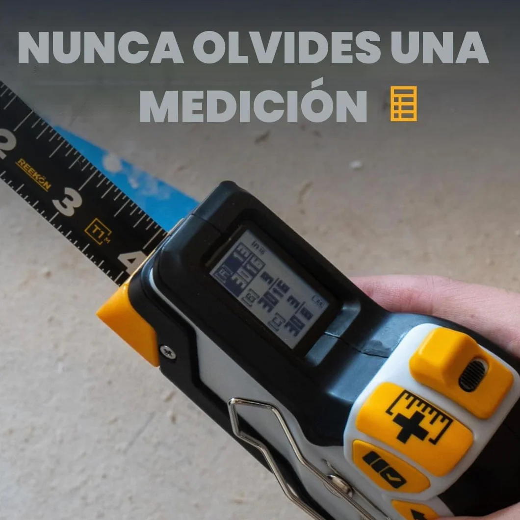 REEKON T1M Utility - Cinta métrica digital de 7,6 m (dividida), herramienta de medición inteligente Bluetooth, precisión de 1/32 pulgadas, ahorra más de 1000 mediciones, pantalla LCD, más de 150 horas