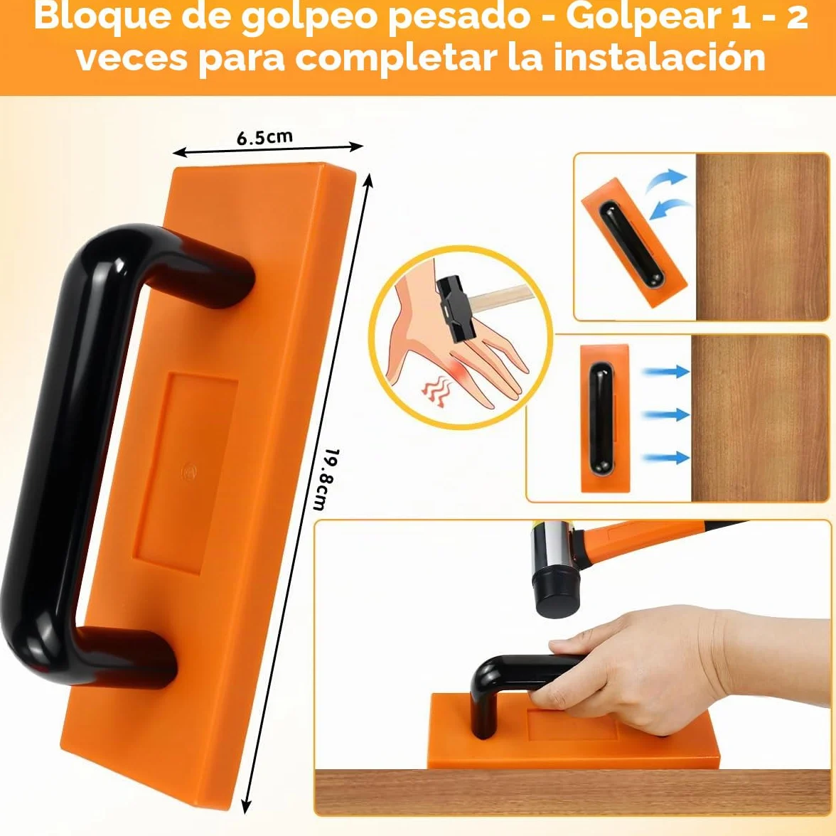 Kit de Instalación de Suelo Laminado - 43 PCS Herramientas para Suelo Laminado Incluye Martillo de Goma, Palanca de Extracción y Cuñas Separadoras - Kit Instalacion paraSuelo Vinilico Click