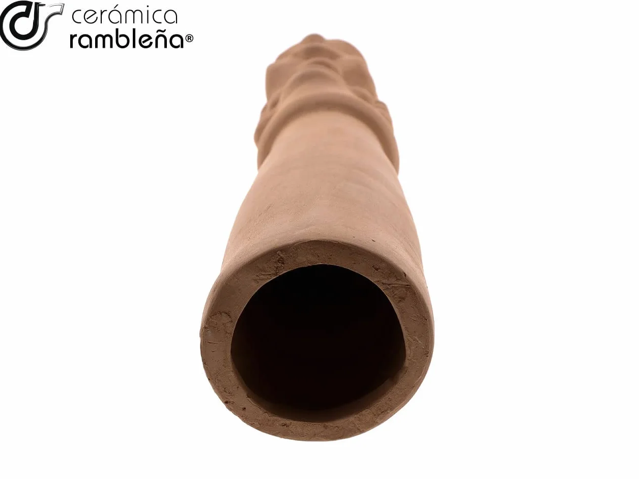 CERÁMICA RAMBLEÑA | Gárgola de cerámica | Gárgola de Barro | Terminación cerámica Decorativa desagüe | Modelo 05 | 38x8x11 cm
