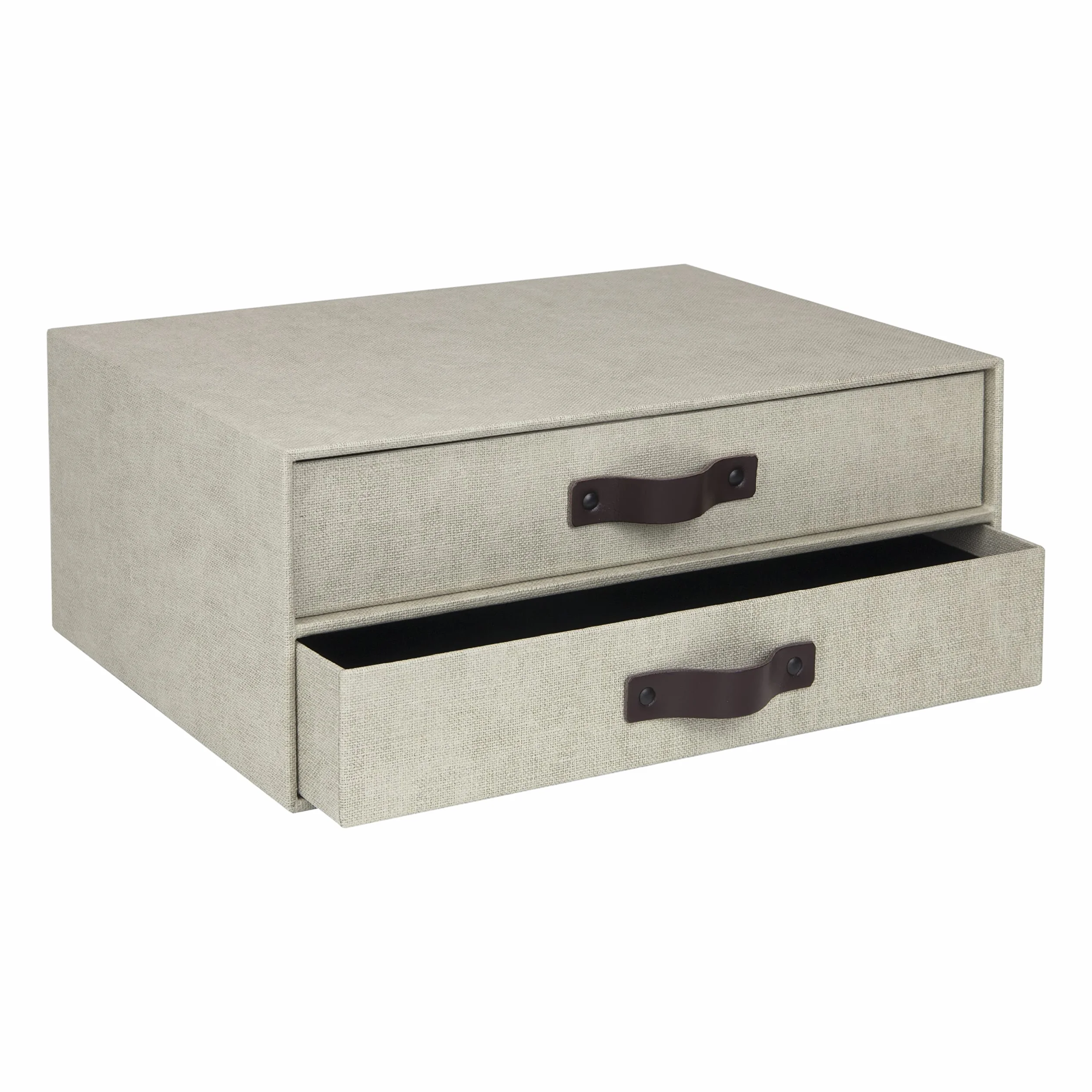 Bigso Box of Sweden Caja con cajones para documentos y material de oficina Organizador de escritorio 2 cajones beige