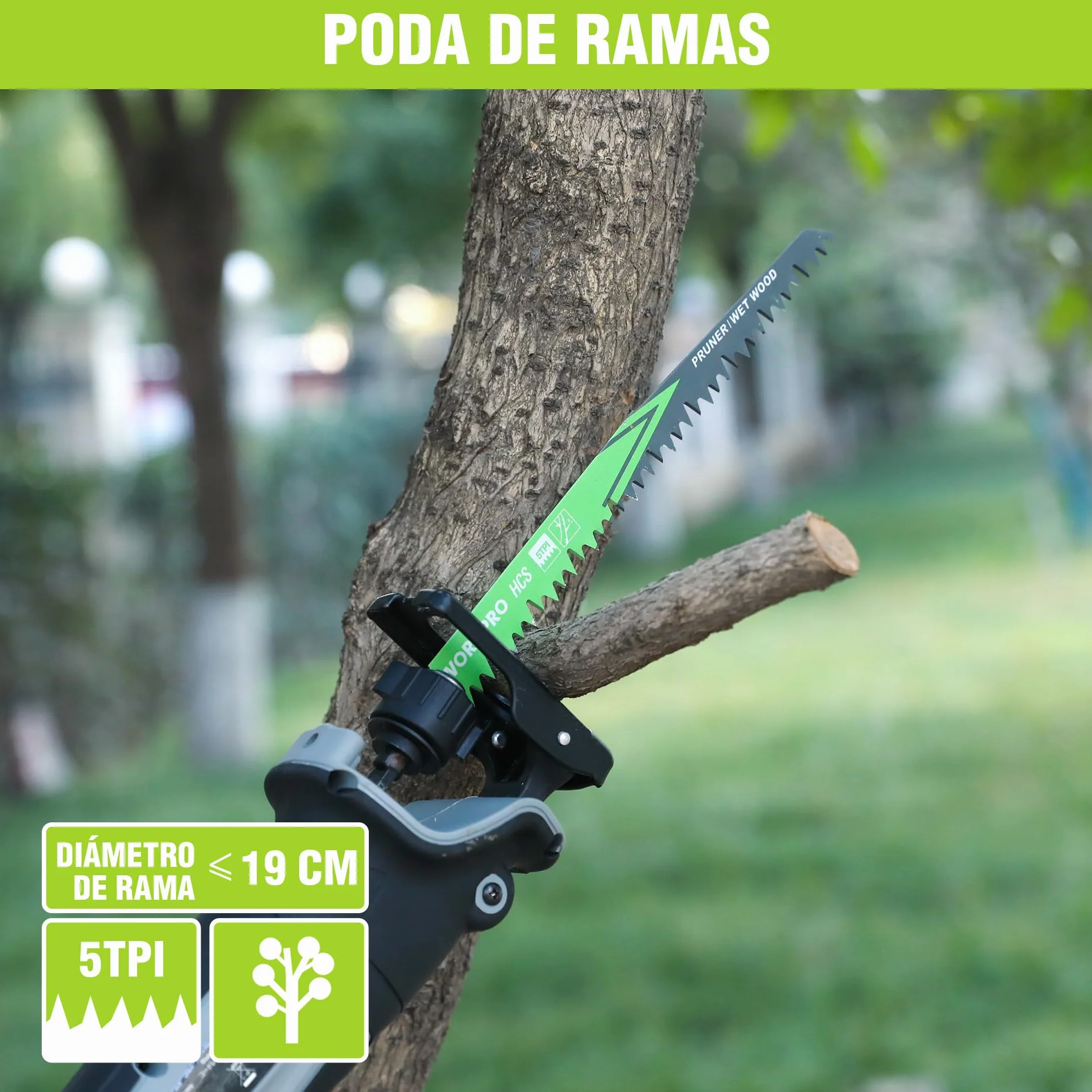 WORKPRO Hojas de Sierra Sable 5 Piezas 230 mm para Madera Poda Jardín